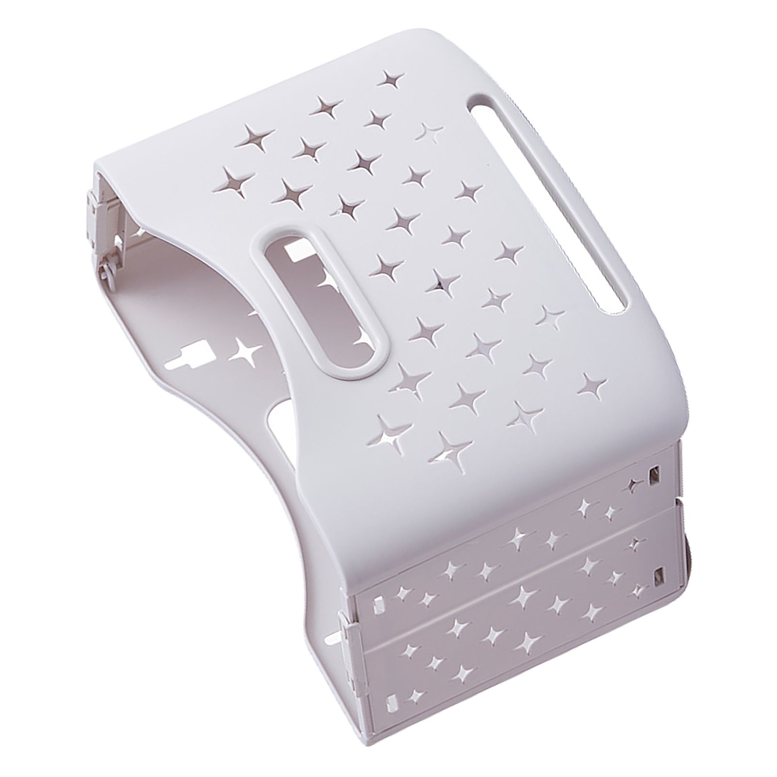 Collapsible Laundry Basket Portable Foldable Laundry Hamper Clothes Storage Organizer Basket for Home Hotel Ivory White Single Basket - Image 3
