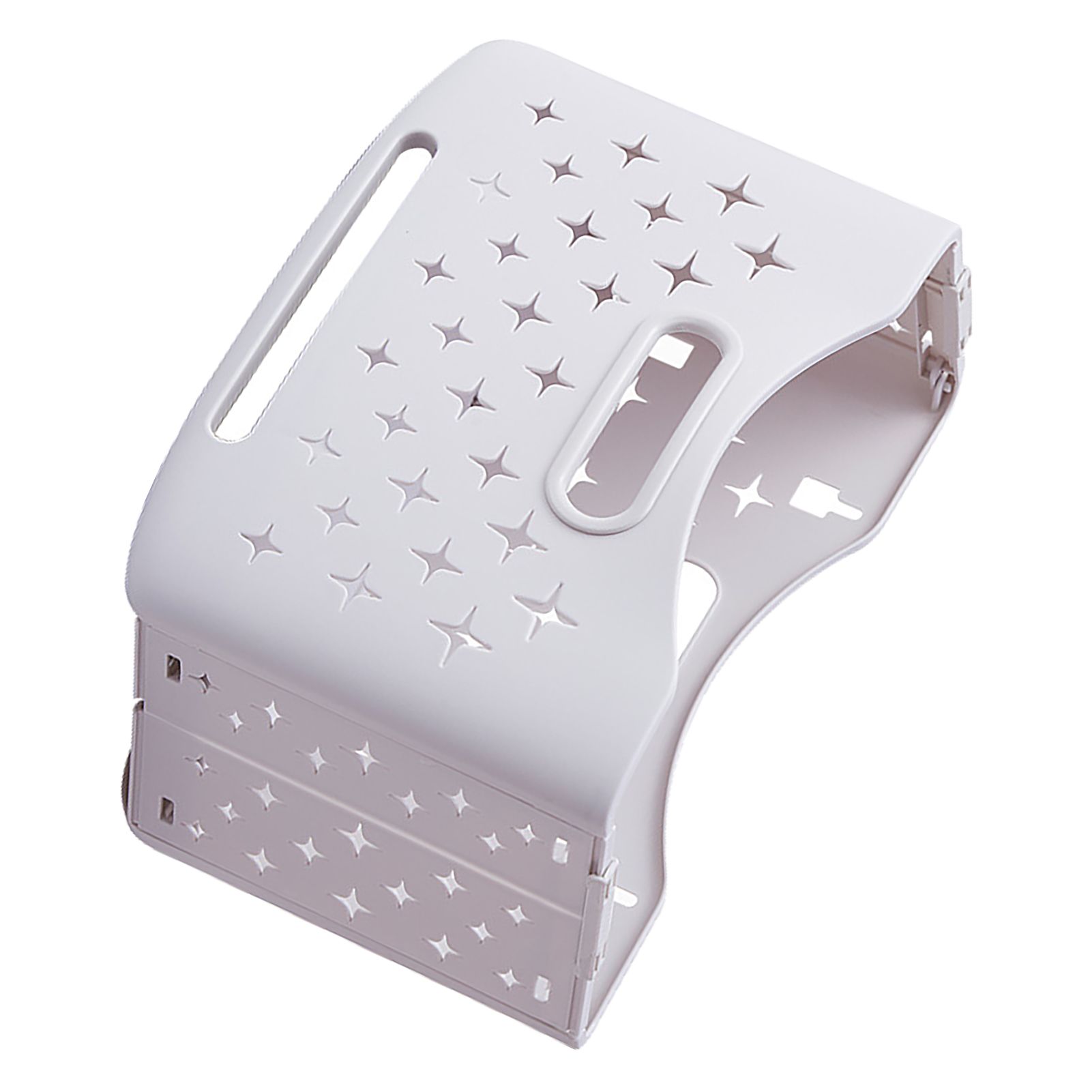 Collapsible Laundry Basket Portable Foldable Laundry Hamper Clothes Storage Organizer Basket for Home Hotel Ivory White Single Basket - Image 4