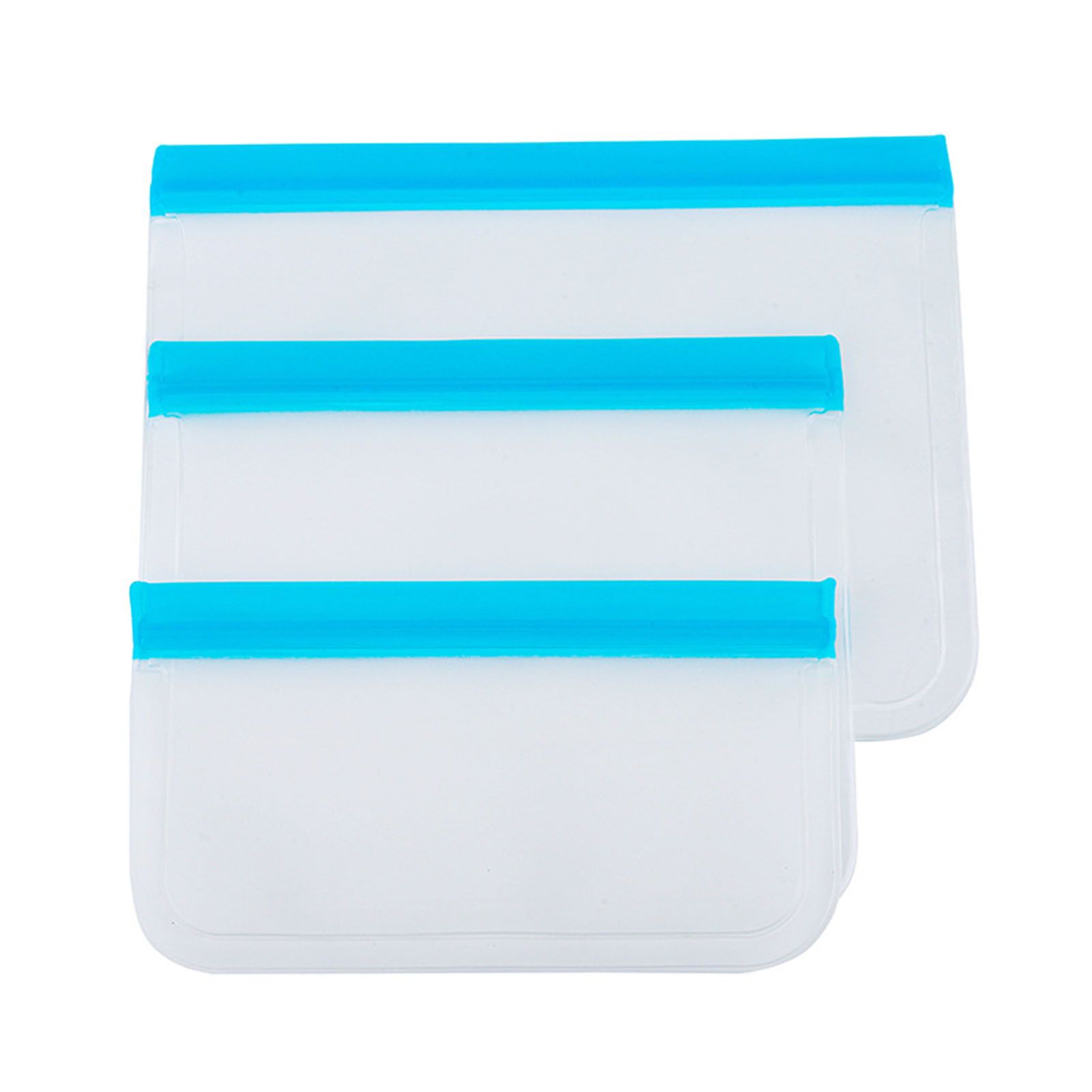 20PCS Reusable Ziplock Bags Translucent Scrub PEVA Food Storage Bags for Kitchen Fridge Organization - Image 1