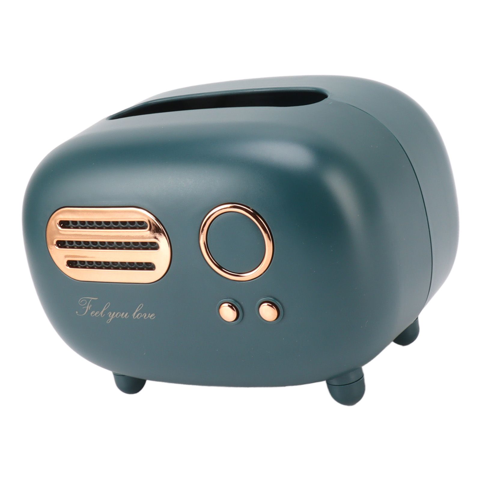 Retro Radio Shape Tissue Cover Box Vintage Radio Tissue Box for Bathroom Living Room Bedroom Nightstand Desk Table Green - Image 4