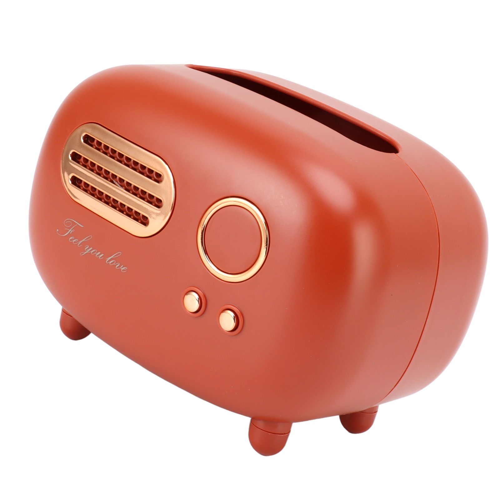Retro Radio Shape Tissue Cover Box Vintage Radio Tissue Box for Bathroom Living Room Bedroom Nightstand Desk Table Red - Image 3