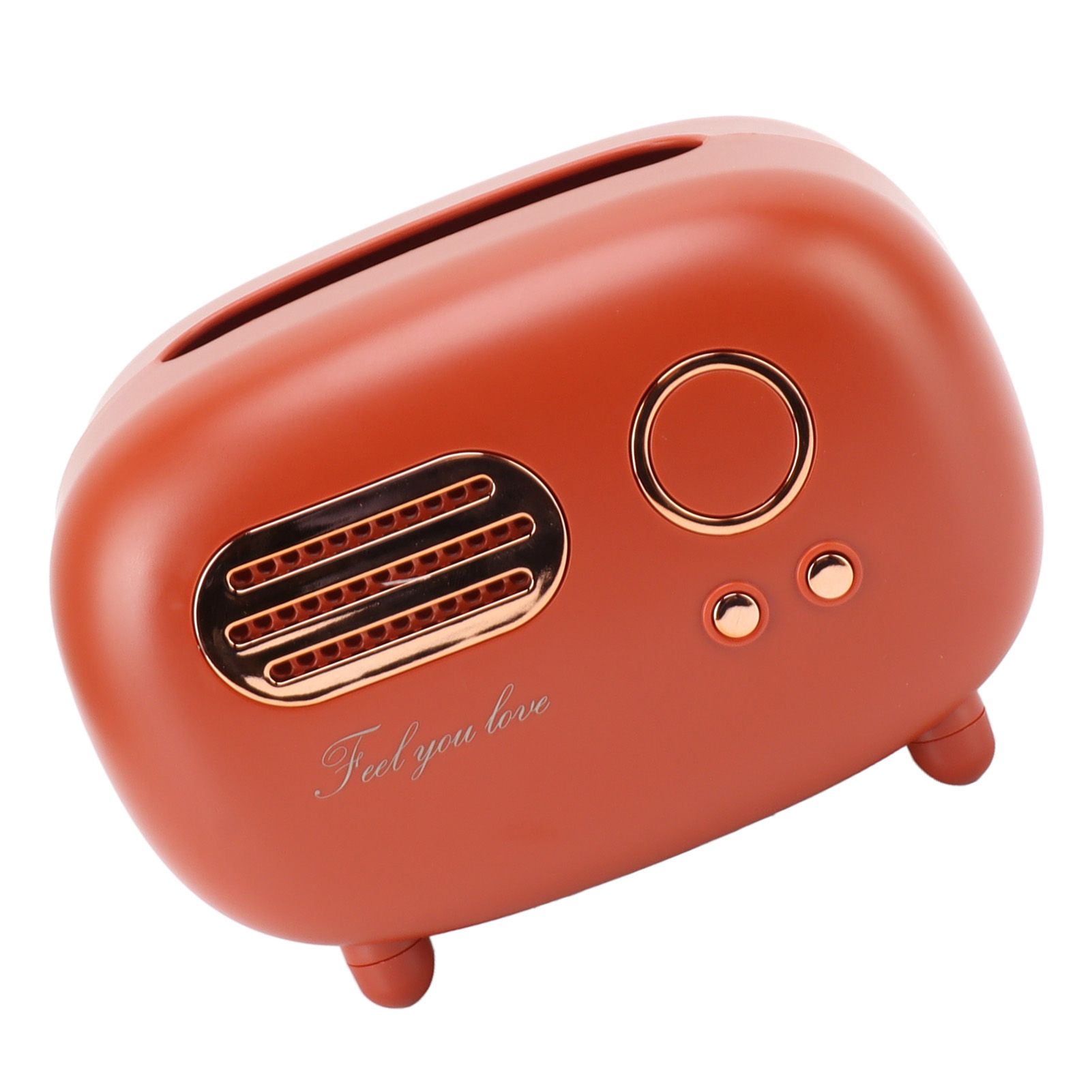 Retro Radio Shape Tissue Cover Box Vintage Radio Tissue Box for Bathroom Living Room Bedroom Nightstand Desk Table Red - Image 5
