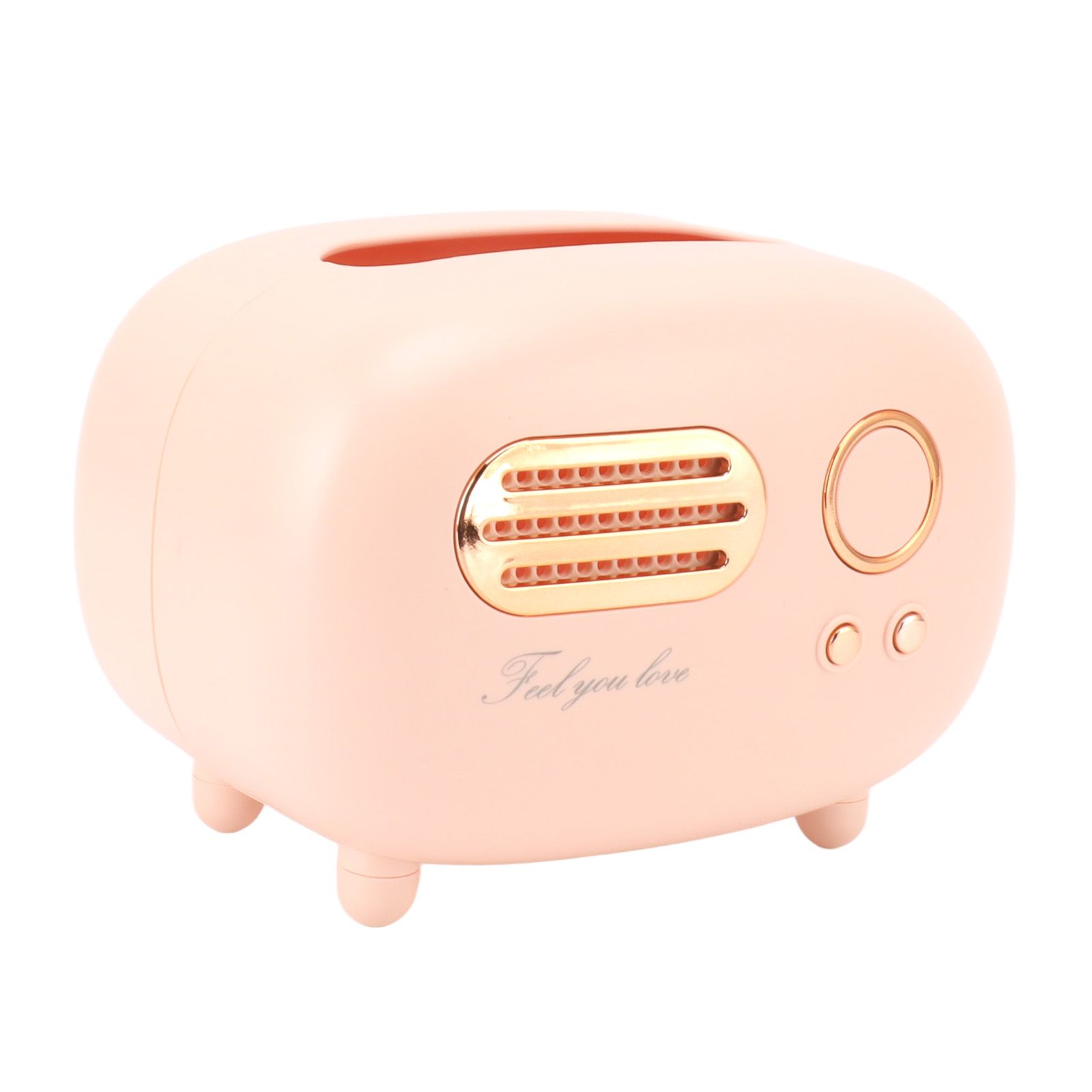 Retro Radio Shape Tissue Cover Box Vintage Radio Tissue Box for Bathroom Living Room Bedroom Nightstand Desk Table Pink - Image 3