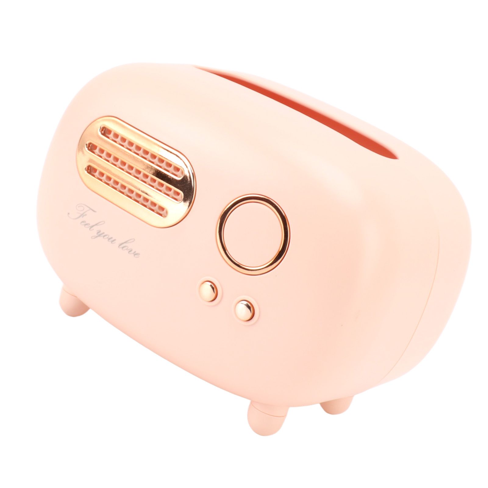 Retro Radio Shape Tissue Cover Box Vintage Radio Tissue Box for Bathroom Living Room Bedroom Nightstand Desk Table Pink - Image 4