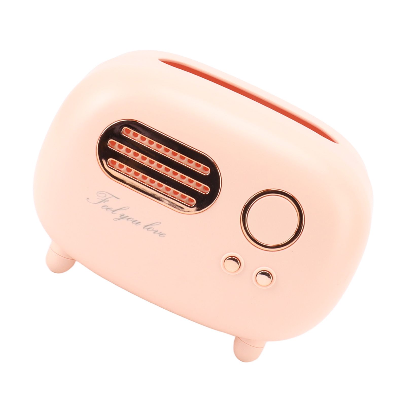 Retro Radio Shape Tissue Cover Box Vintage Radio Tissue Box for Bathroom Living Room Bedroom Nightstand Desk Table Pink - Image 5