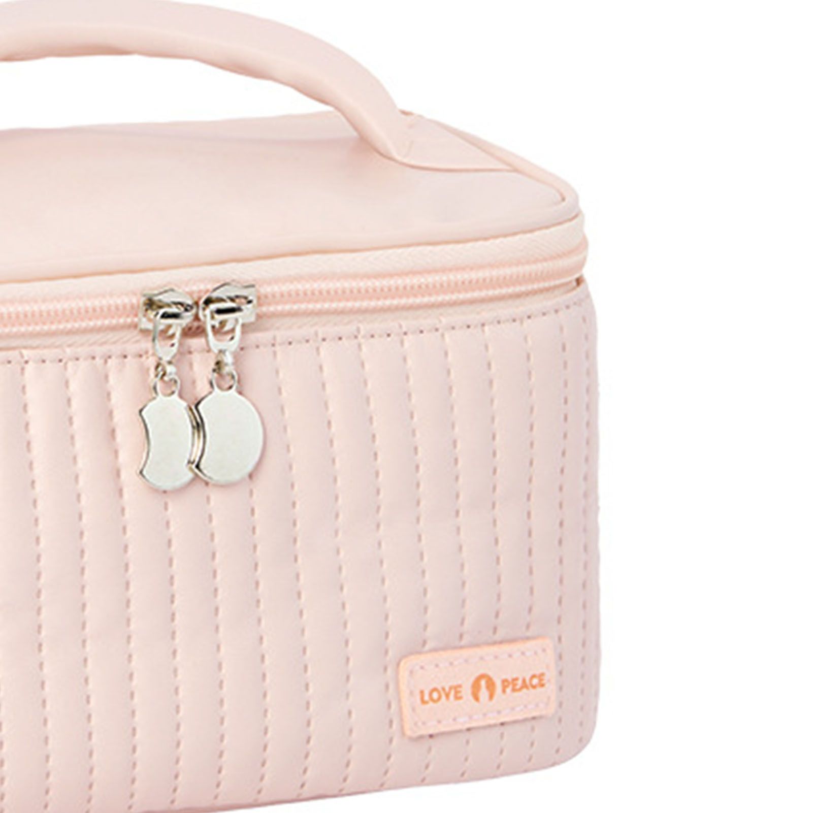 PU Open Lid Cake Shape Make Up Bag Cosmetic Storage Bag Soft Color Portable Makeup Bag Pink - Image 7