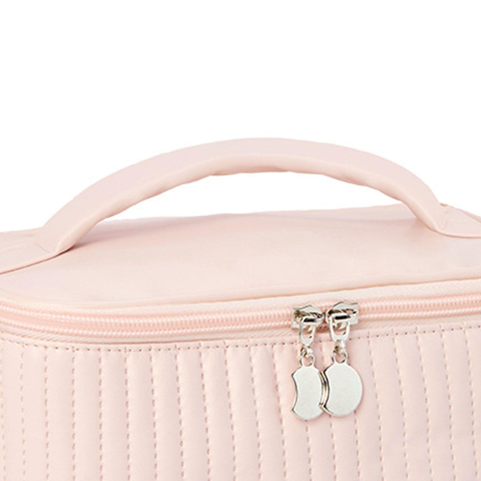 PU Open Lid Cake Shape Make Up Bag Cosmetic Storage Bag Soft Color Portable Makeup Bag Pink - Image 8