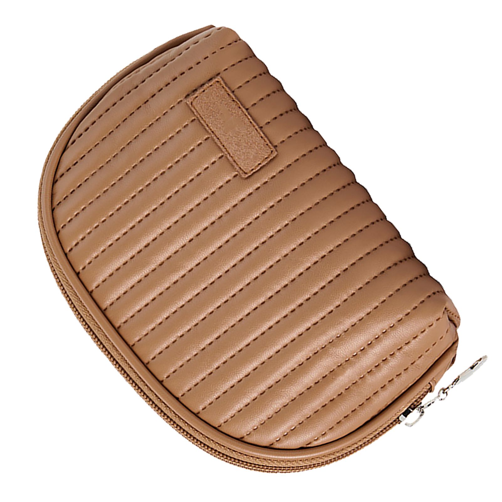 PU Leather Makeup Bag Portable Large Capacity Storage Travel Makeup Bag for Lipstick Cosmetic Brown - Image 3