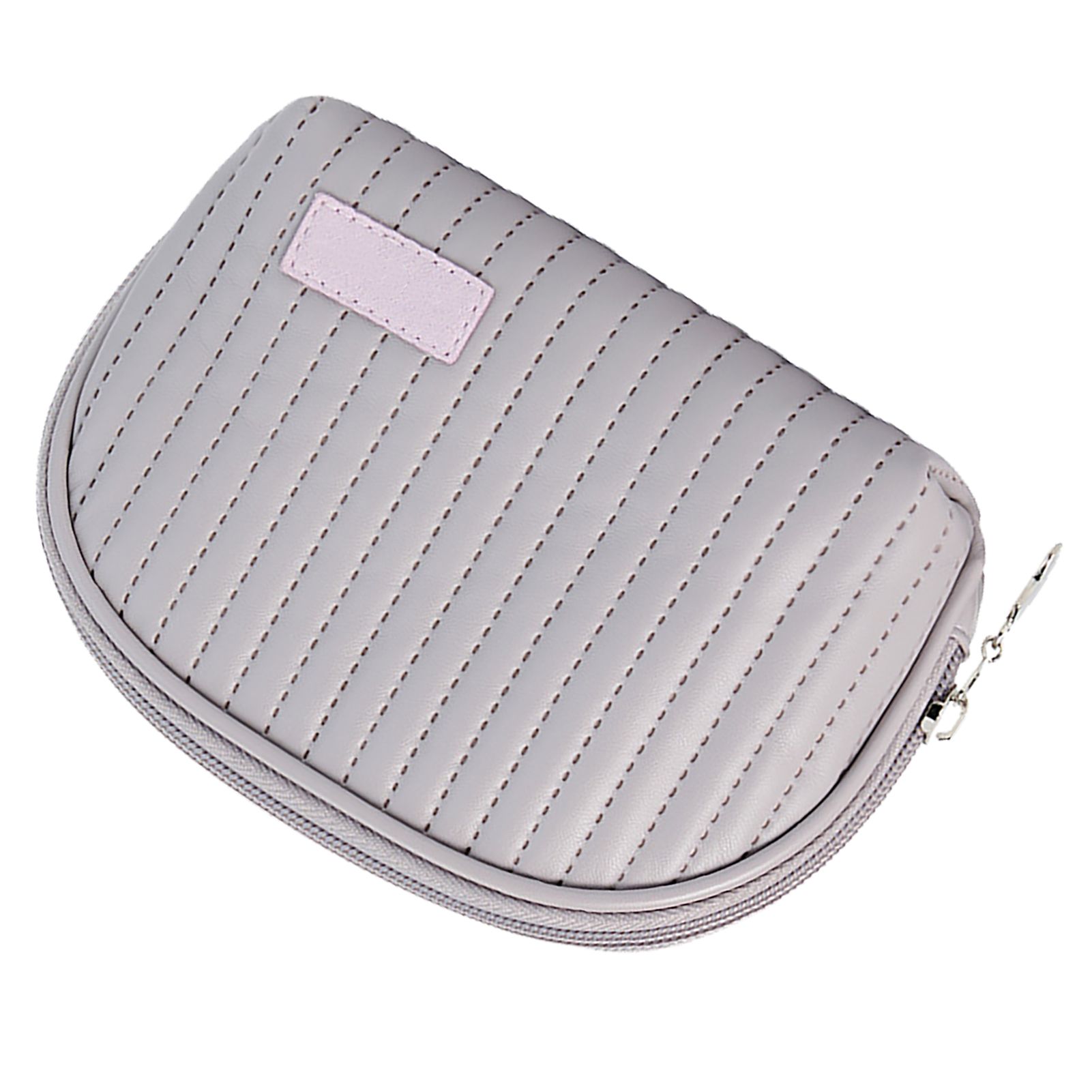 PU Leather Makeup Bag Portable Large Capacity Storage Travel Makeup Bag for Lipstick Cosmetic Purple - Image 3