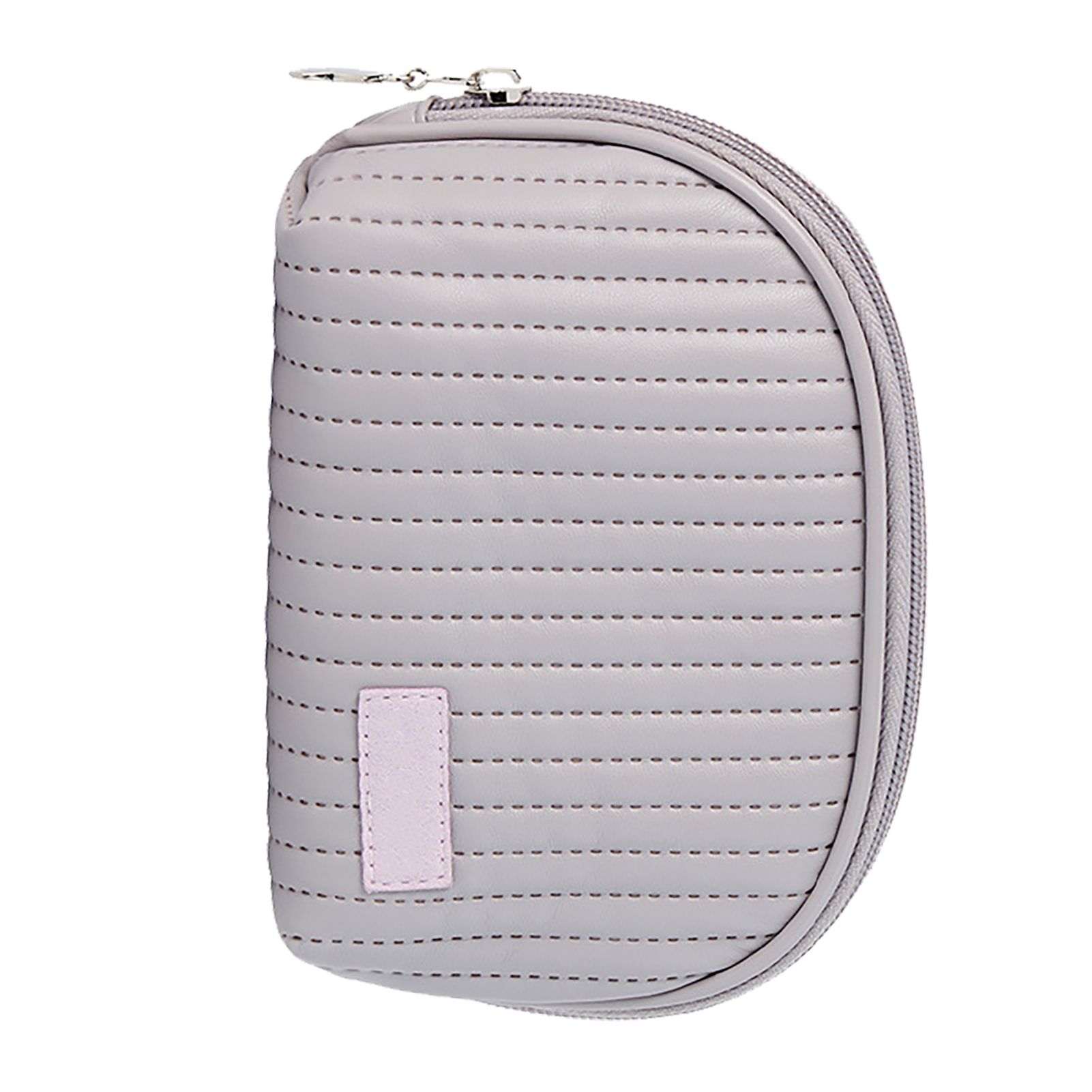 PU Leather Makeup Bag Portable Large Capacity Storage Travel Makeup Bag for Lipstick Cosmetic Purple - Image 4