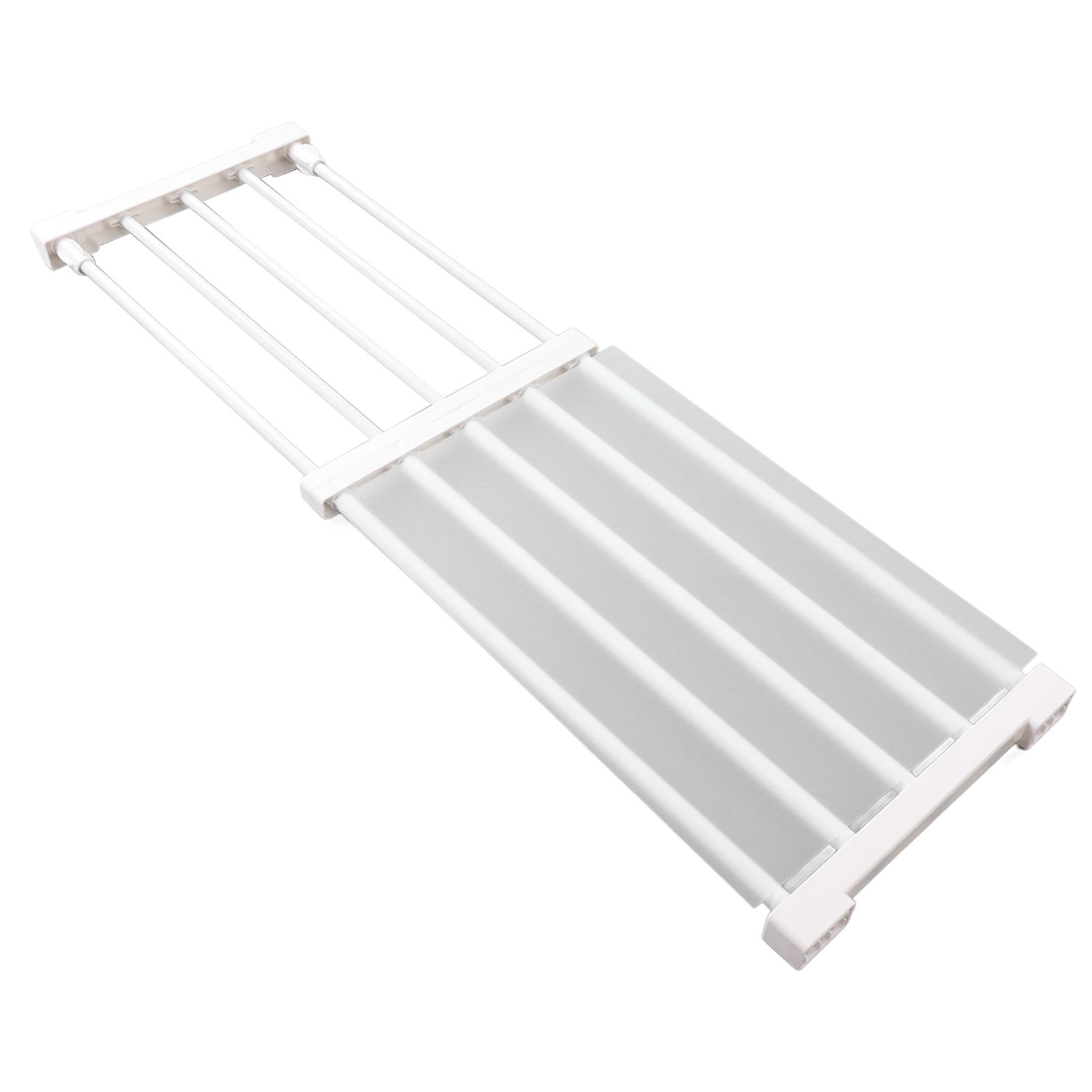 Closet Tension Shelf Expandable Nail Free Cabinet Divider Storage Rack for Wardrobe Cupboard 50‑80cm / 19.7‑31.5in Length - Image 5