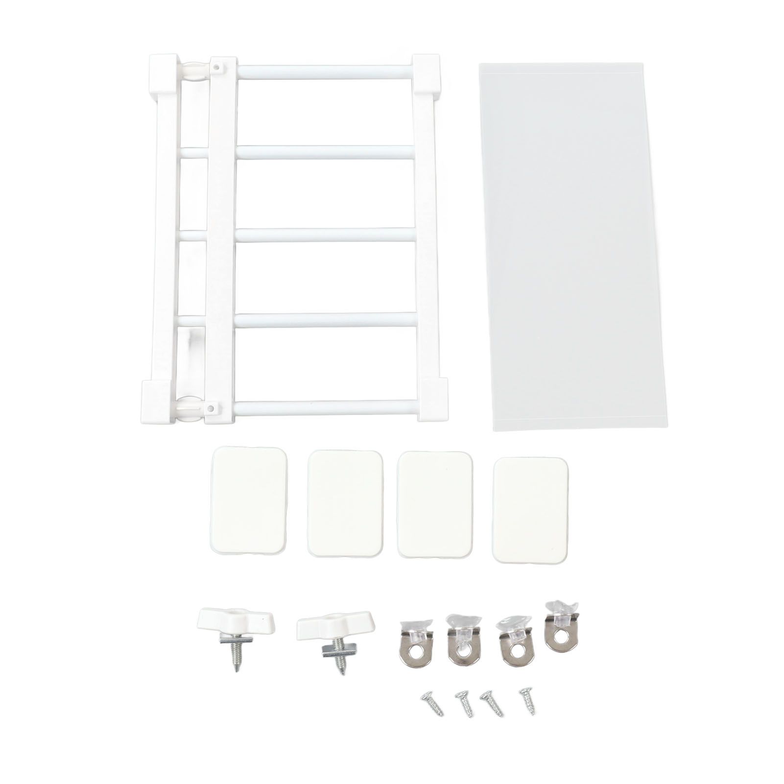 Tension Rod Shelf 14.2 Inch Width Nail Free Expandable Storage Rack for Cabinet Wardrobe 30 to 40cm /11.8 to 15.7in - Image 1