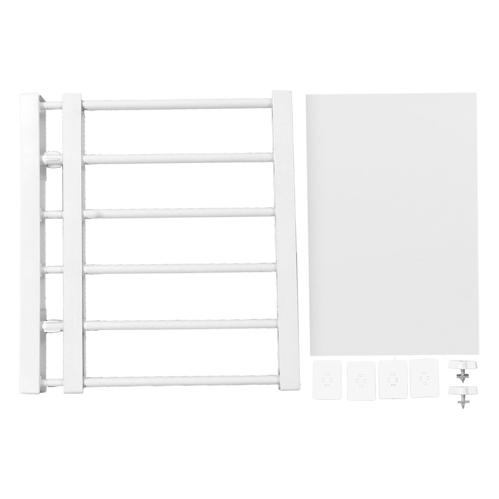Tension Rod Shelf Adjustable Length Space Saving Nail Free Expandable Closet Shelf for Cabinet Wardrobe 16.5in Width 30‑40cm / 11.8‑15.7in Length - Image 1