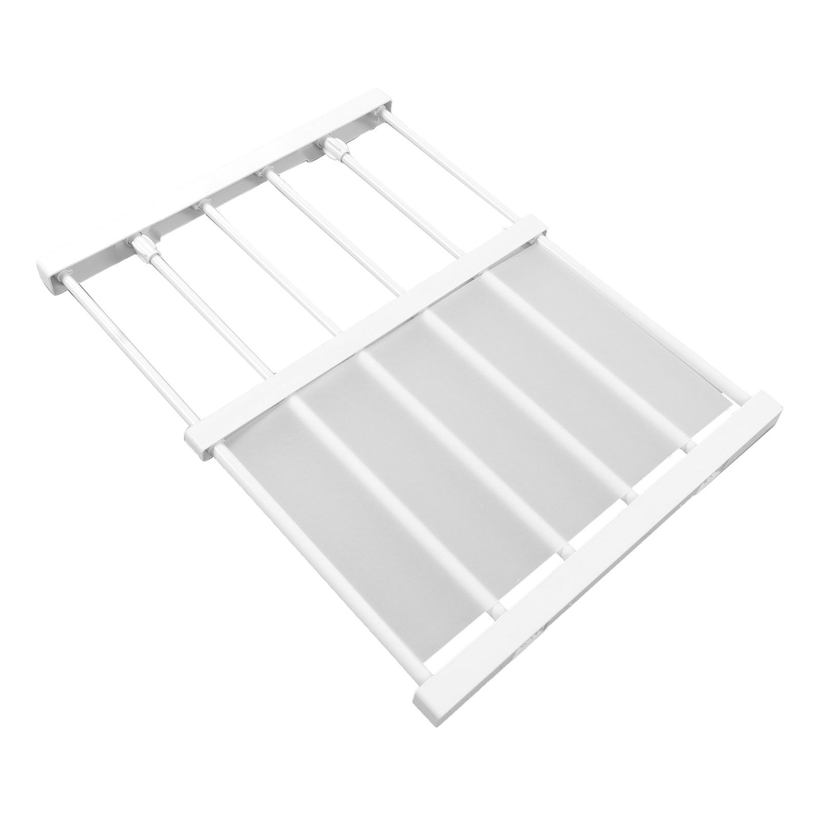 Tension Rod Shelf Adjustable Length Space Saving Nail Free Expandable Closet Shelf for Cabinet Wardrobe 16.5in Width 30‑40cm / 11.8‑15.7in Length - Image 2