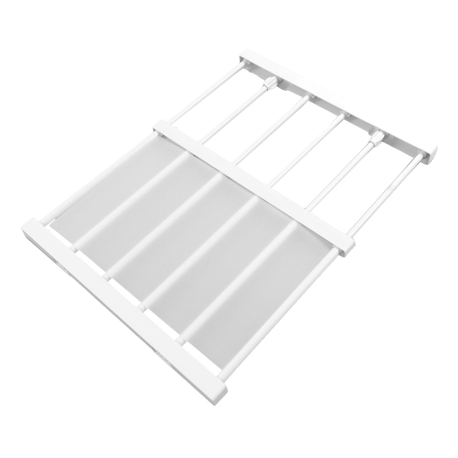 Tension Rod Shelf Adjustable Length Space Saving Nail Free Expandable Closet Shelf for Cabinet Wardrobe 16.5in Width 30‑40cm / 11.8‑15.7in Length - Image 3