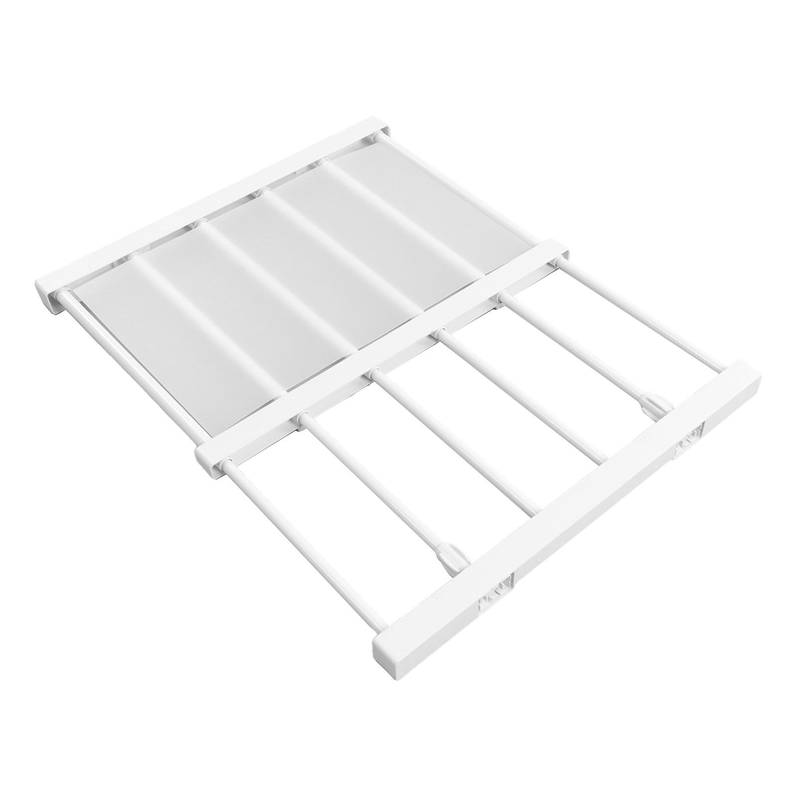 Tension Rod Shelf Adjustable Length Space Saving Nail Free Expandable Closet Shelf for Cabinet Wardrobe 16.5in Width 30‑40cm / 11.8‑15.7in Length - Image 5