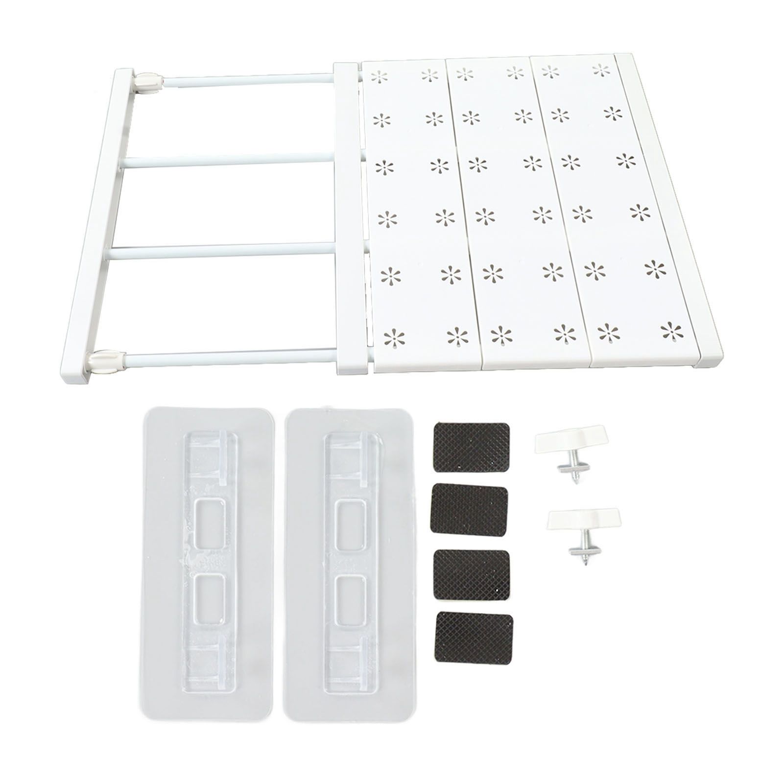 Tension Shelf Adjustable Space Saving Expandable Closet Organizer Dividers for Shoe Cabinet Closet Length 38‑60cm/15.0‑23.6in - Image 1