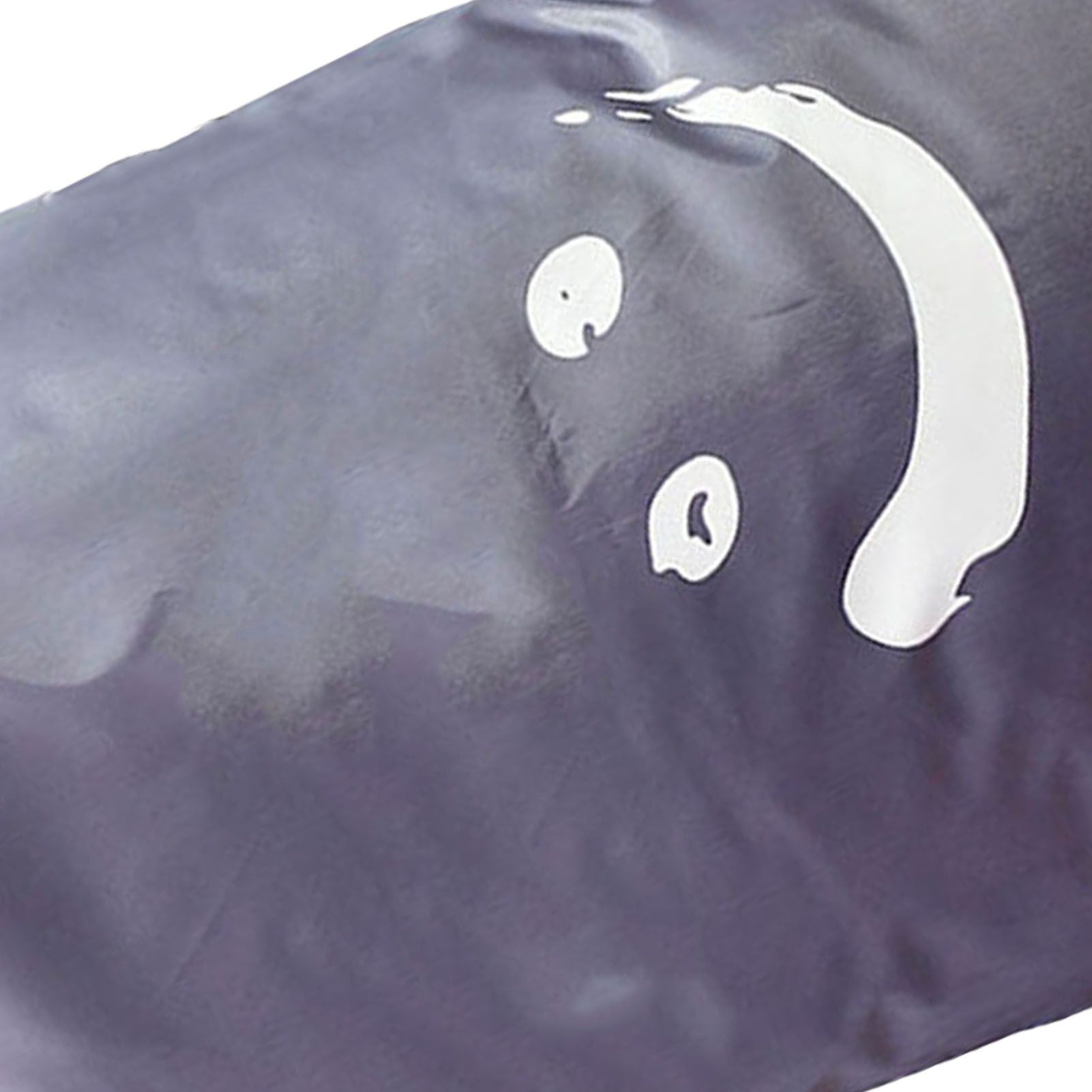 Laundry Bag Nylon Drawstring Cylinder for Household Travel Dirty Clothes Quilt Books Storage Dark Grey Smiling Face - Image 8
