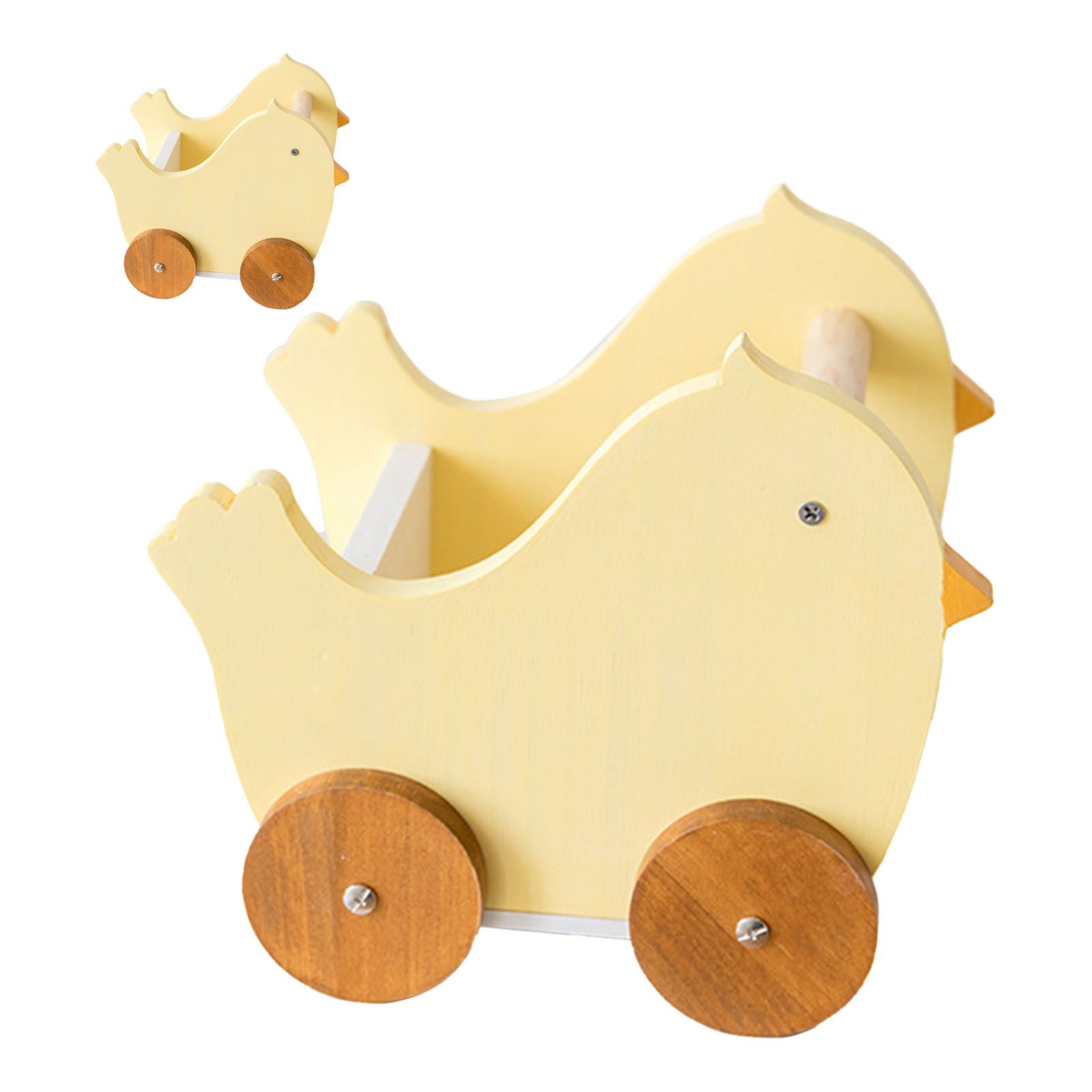 Wood Desk Organizer Cute Cartoon Desktop Handbook Stickers Organizer for Study Children's Room Office Dormitory Chick - Image 2
