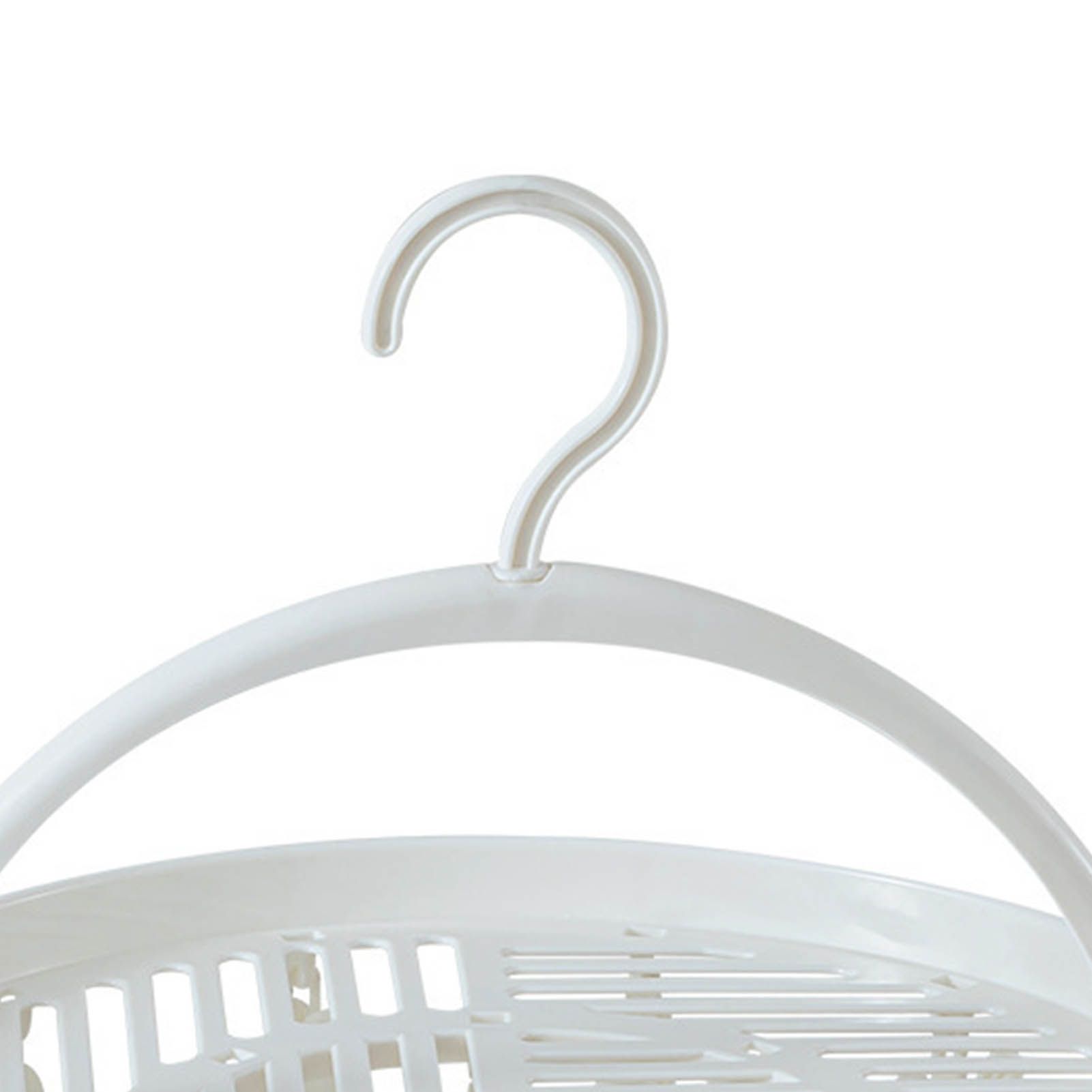 Round Drying Rack Clothes Hanger Plastic Round Laundry Hanger with Clips for Socks Underwear White - Image 7