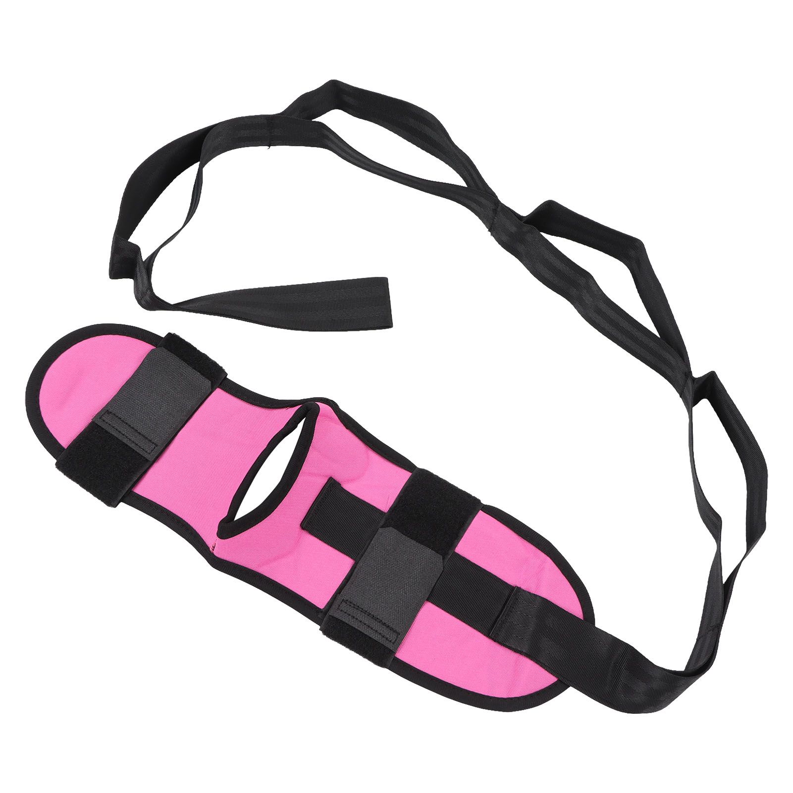 Leg Stretching Strap Muscle Relaxing High Elasticity Improve Flexibility Rehabilitation Foot Stretch Strap Rose Red - Image 2