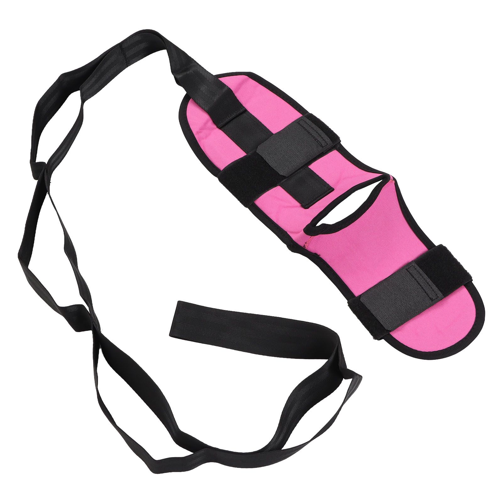 Leg Stretching Strap Muscle Relaxing High Elasticity Improve Flexibility Rehabilitation Foot Stretch Strap Rose Red - Image 4