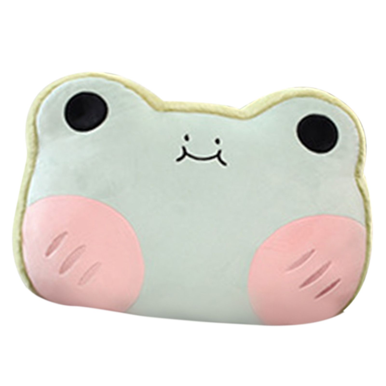 Animal Shape Pillow Stuffed Cushion Toy Flannel Plush Animal Soft Pillow for Kids Christmas Gift Avocado Green Frog 40x30cm - Image 1