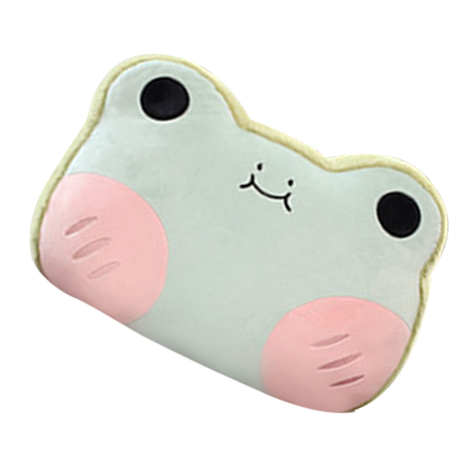 Animal Shape Pillow Stuffed Cushion Toy Flannel Plush Animal Soft Pillow for Kids Christmas Gift Avocado Green Frog 40x30cm - Image 3