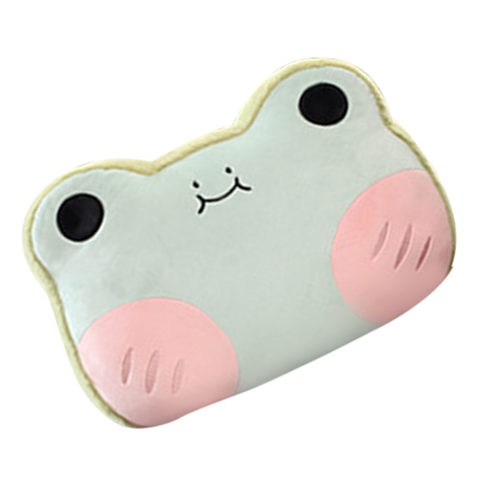 Animal Shape Pillow Stuffed Cushion Toy Flannel Plush Animal Soft Pillow for Kids Christmas Gift Avocado Green Frog 40x30cm - Image 4