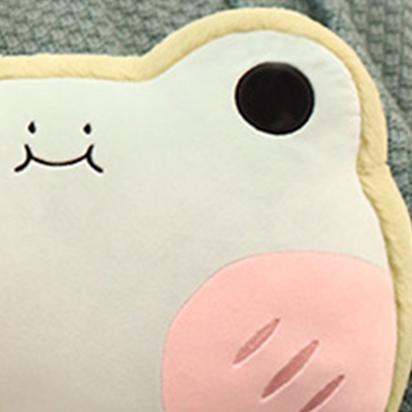 Animal Shape Pillow Stuffed Cushion Toy Flannel Plush Animal Soft Pillow for Kids Christmas Gift Avocado Green Frog 40x30cm - Image 6