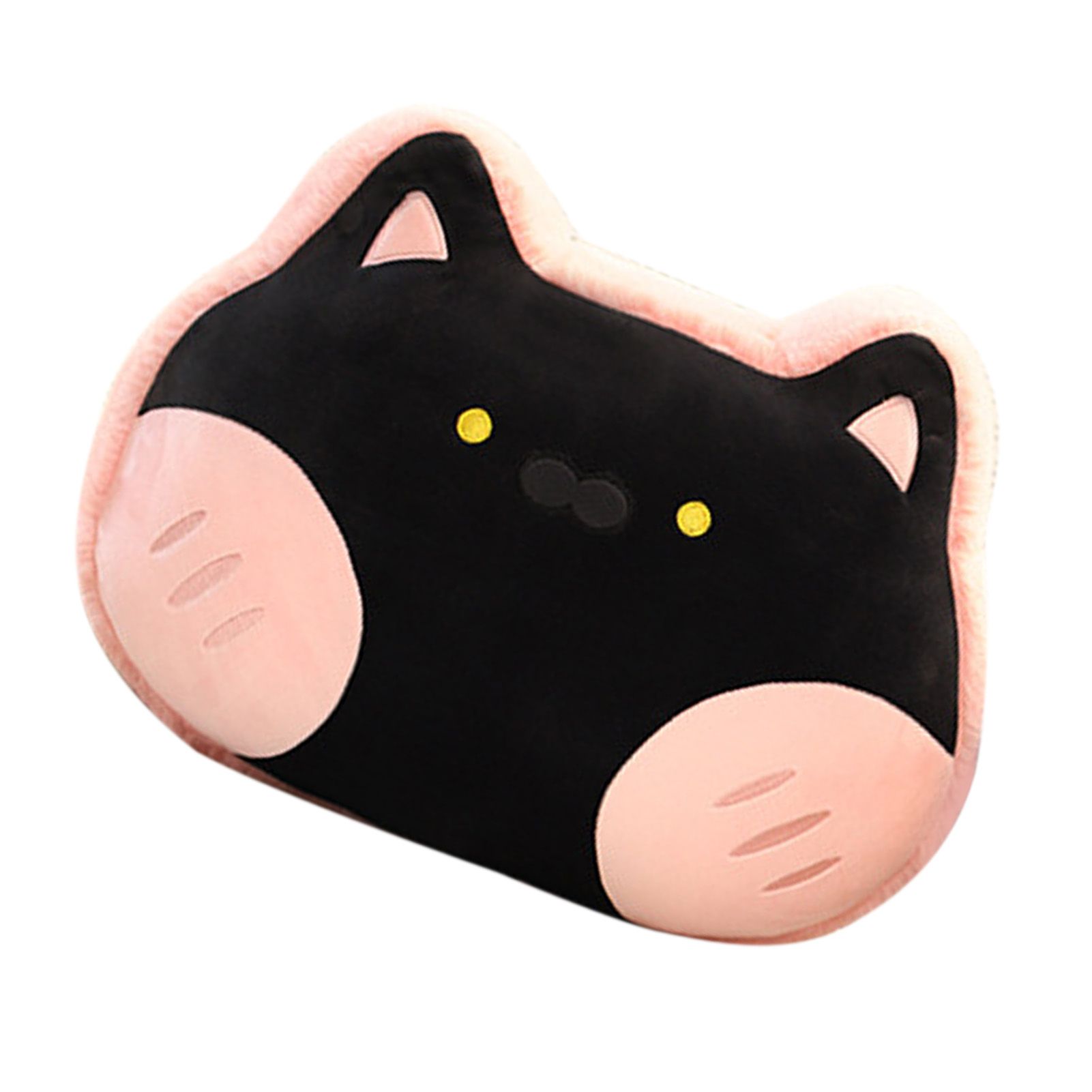 Animal Shape Pillow Stuffed Cushion Toy Flannel Plush Animal Soft Pillow for Kids Christmas Gift Cherry Pink Cat 40x30cm - Image 2