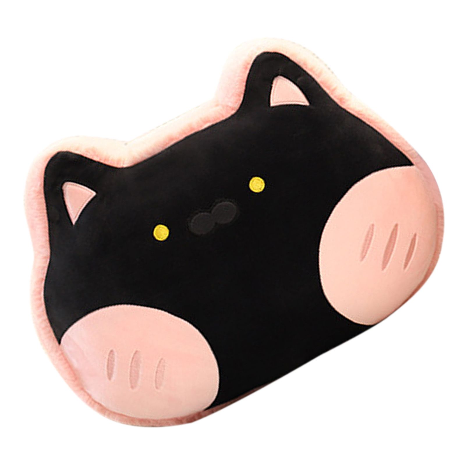 Animal Shape Pillow Stuffed Cushion Toy Flannel Plush Animal Soft Pillow for Kids Christmas Gift Cherry Pink Cat 40x30cm - Image 3