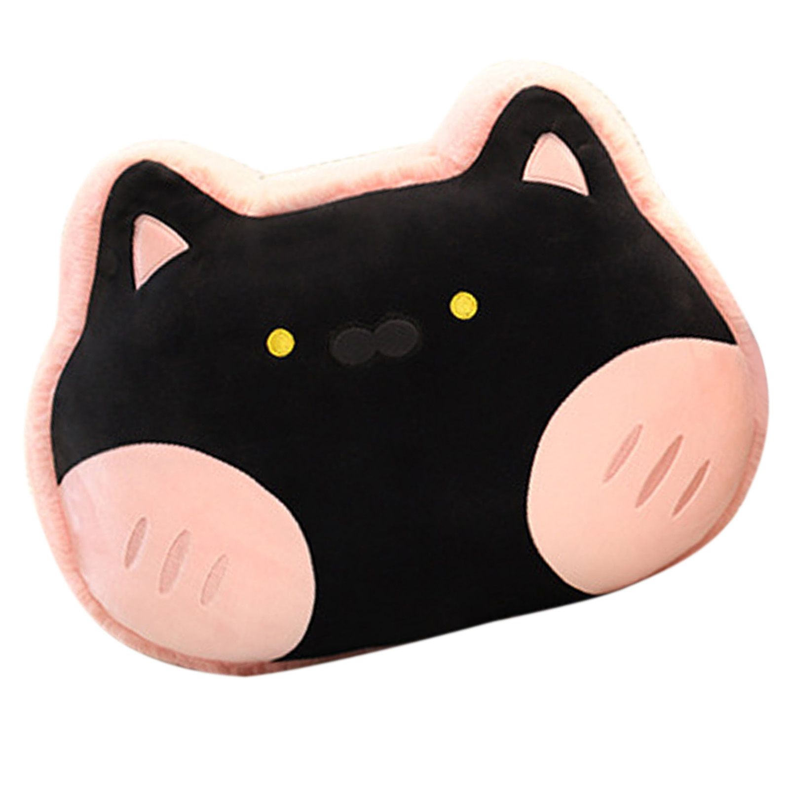 Animal Shape Pillow Stuffed Cushion Toy Flannel Plush Animal Soft Pillow for Kids Christmas Gift Cherry Pink Cat 40x30cm - Image 5