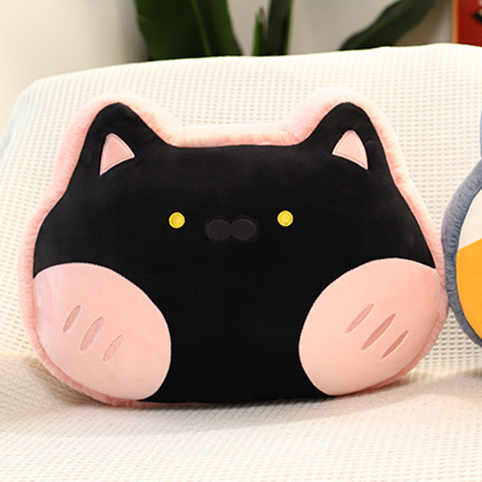 Animal Shape Pillow Stuffed Cushion Toy Flannel Plush Animal Soft Pillow for Kids Christmas Gift Cherry Pink Cat 40x30cm - Image 7