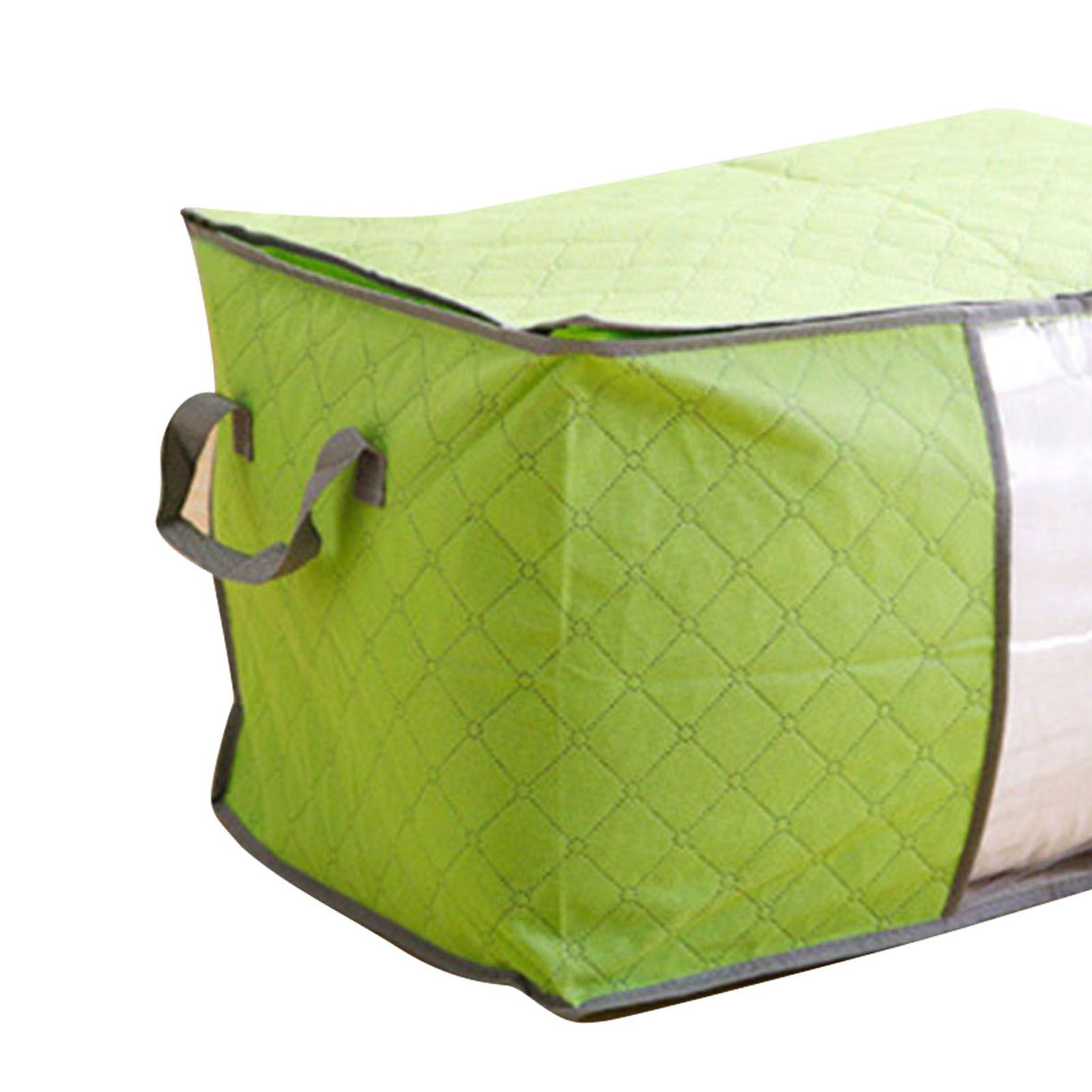 5Pcs Clothing Folding Storage Bag Dustproof Quilt Organizer Non Woven Fabric Large Size Green - Image 7