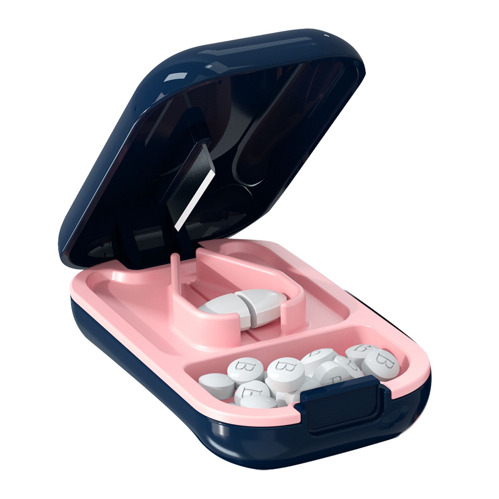 Portable Tablet Cutter Box Medicine Cutting Dispenser Household Medicines Supplement Case - Image 3