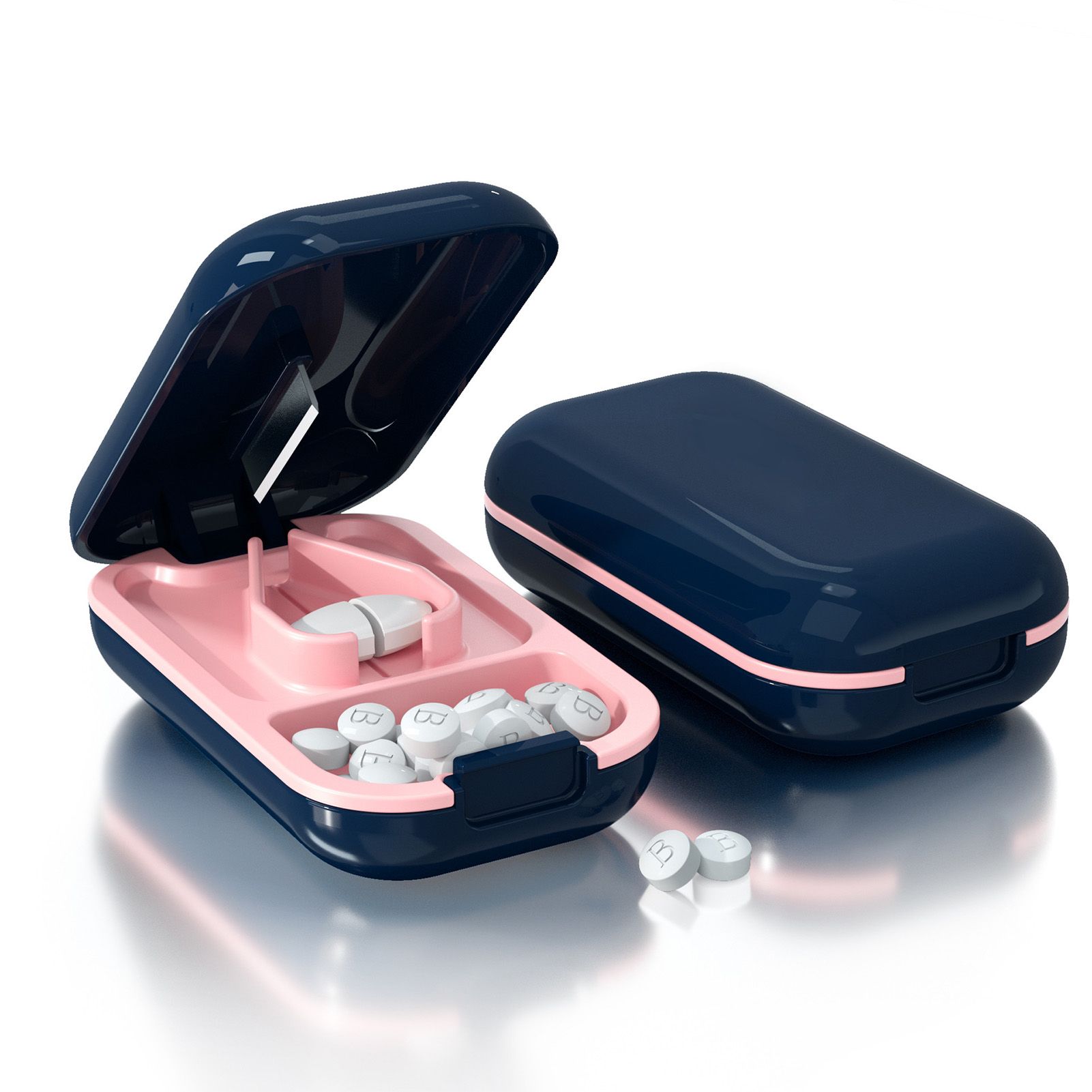 Portable Tablet Cutter Box Medicine Cutting Dispenser Household Medicines Supplement Case - Image 8