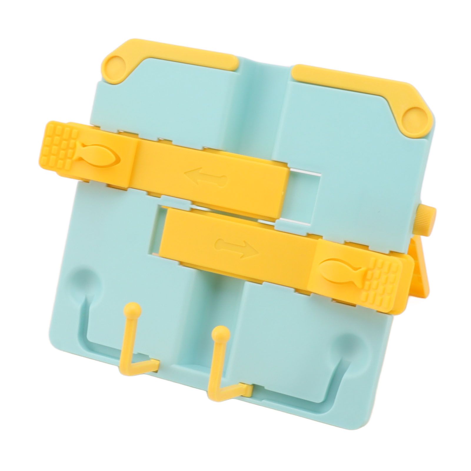 Reading Rack Foldable Portable Round Edges ABS Scratch Resistant Book Stand Holder for School Library Yellow Blue - Image 4