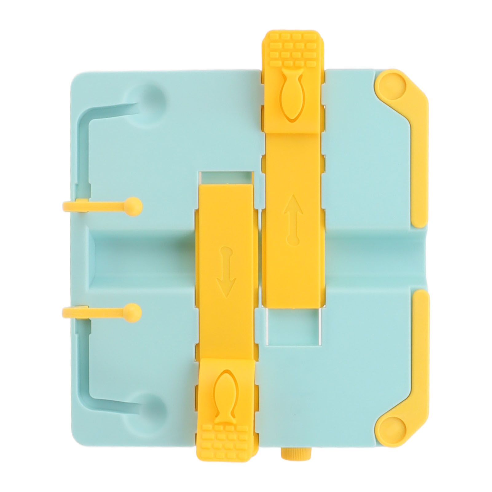 Reading Rack Foldable Portable Round Edges ABS Scratch Resistant Book Stand Holder for School Library Yellow Blue - Image 5