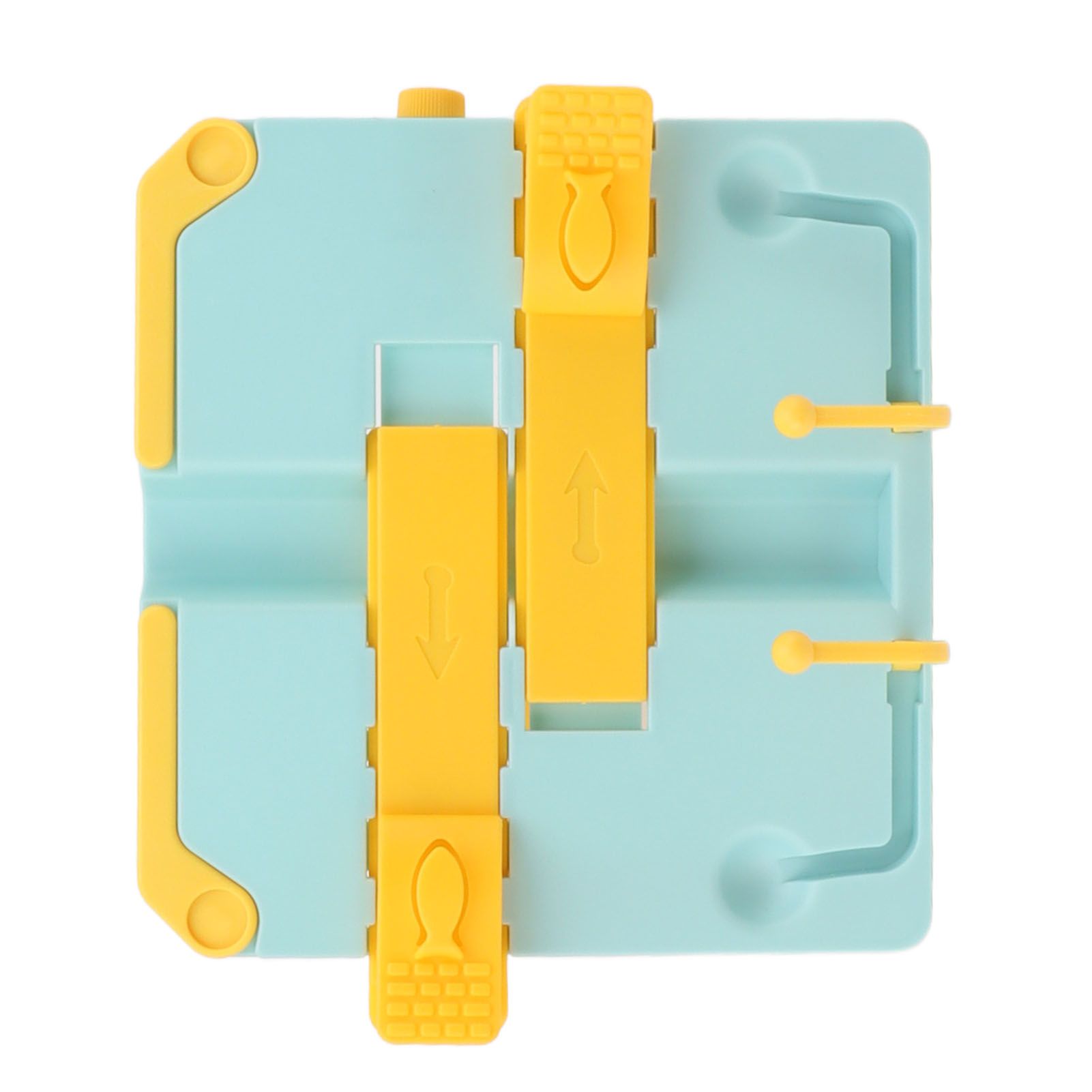 Reading Rack Foldable Portable Round Edges ABS Scratch Resistant Book Stand Holder for School Library Yellow Blue - Image 6