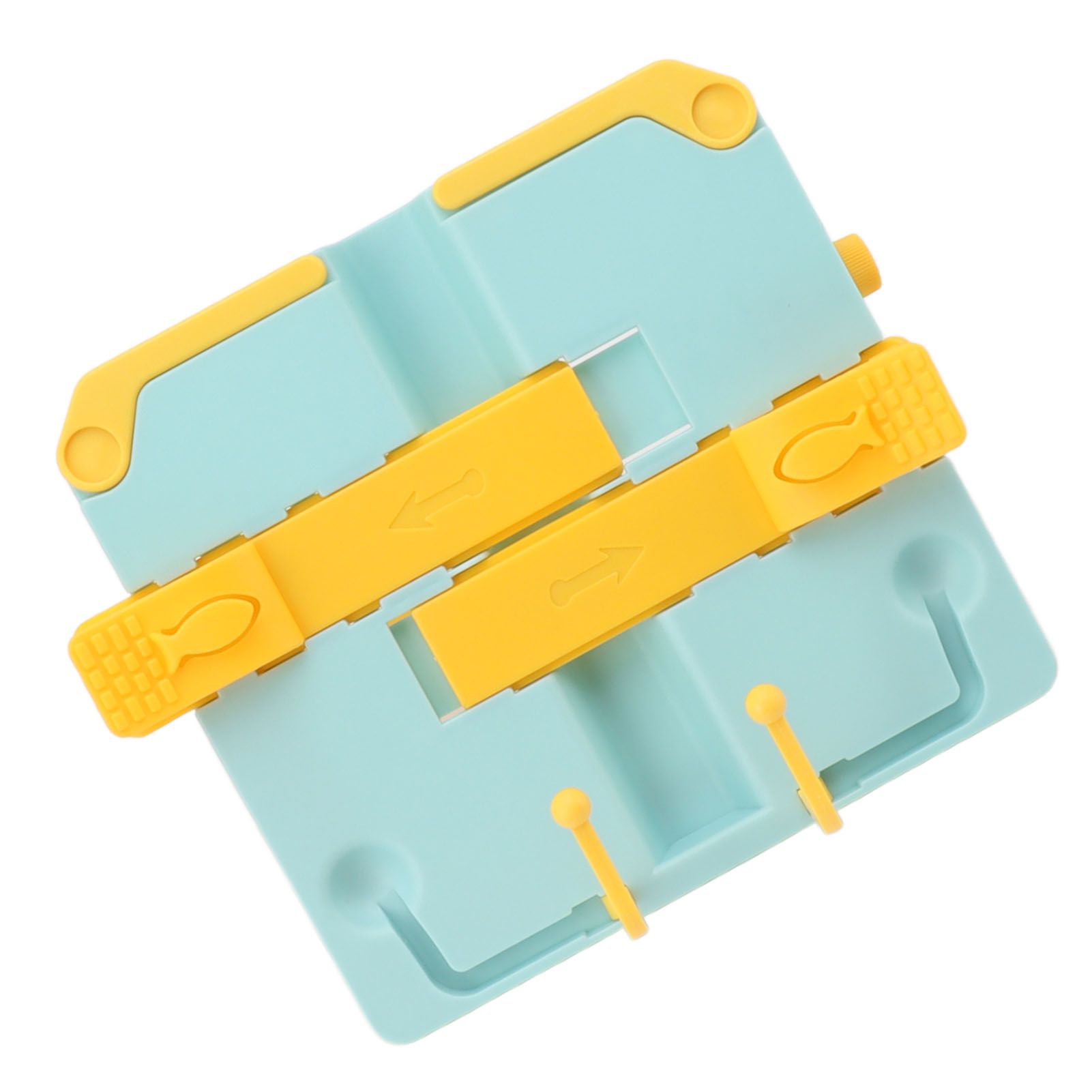 Reading Rack Foldable Portable Round Edges ABS Scratch Resistant Book Stand Holder for School Library Yellow Blue - Image 7