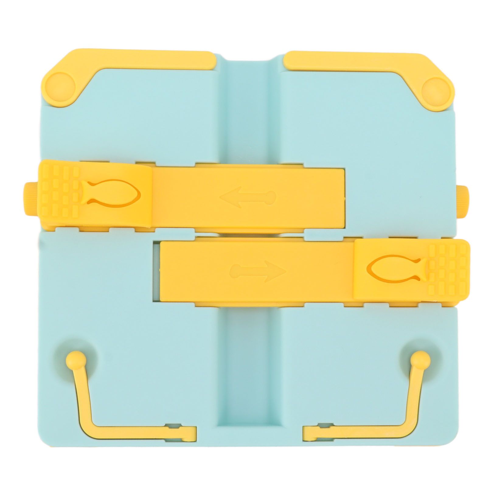 Reading Rack Foldable Portable Round Edges ABS Scratch Resistant Book Stand Holder for School Library Yellow Blue - Image 8