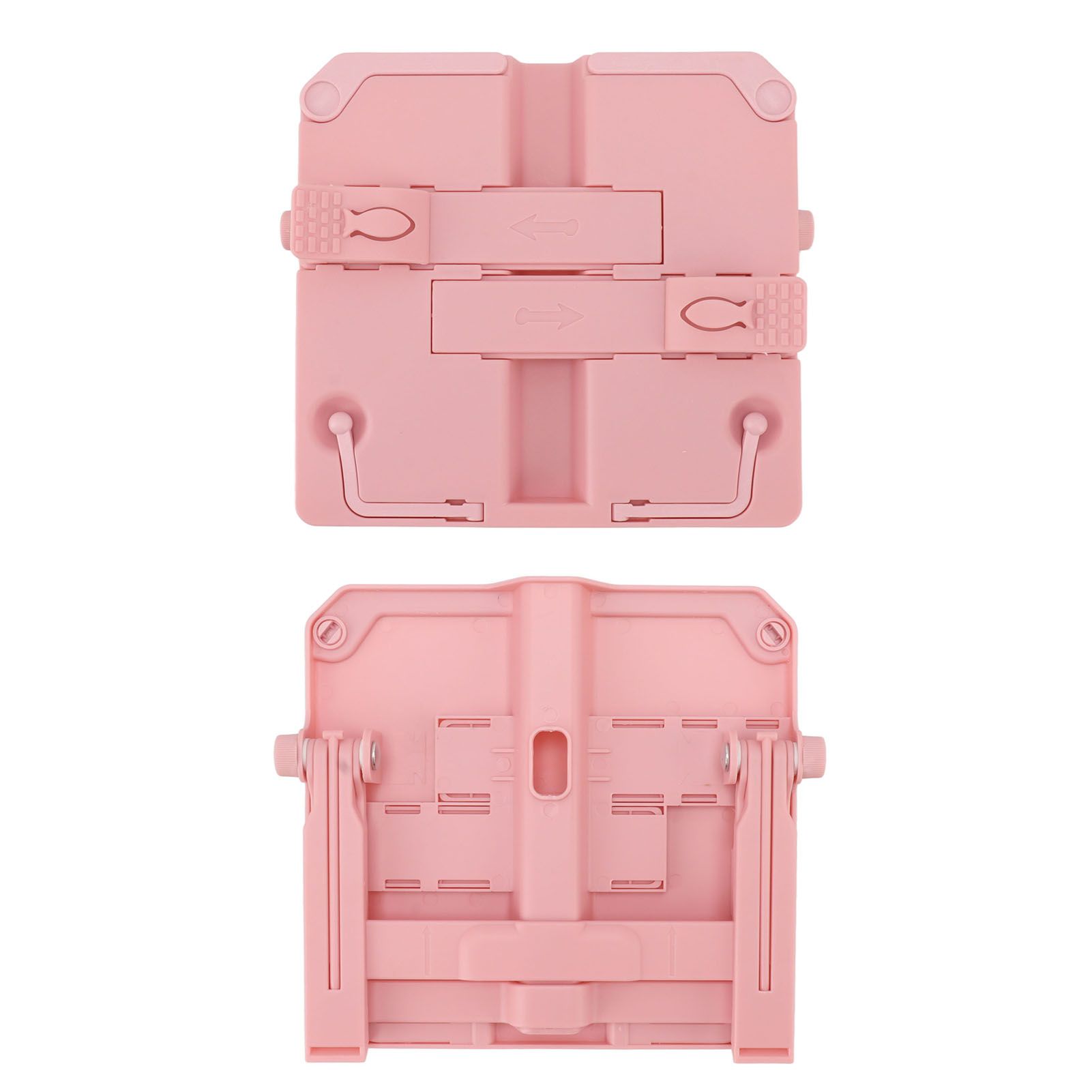 Reading Rack Foldable Portable Round Edges ABS Scratch Resistant Book Stand Holder for School Library Pink - Image 2