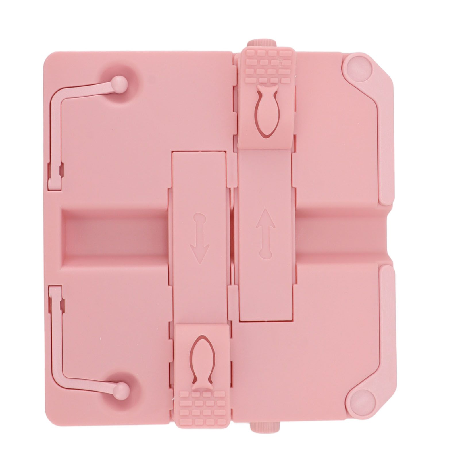 Reading Rack Foldable Portable Round Edges ABS Scratch Resistant Book Stand Holder for School Library Pink - Image 3