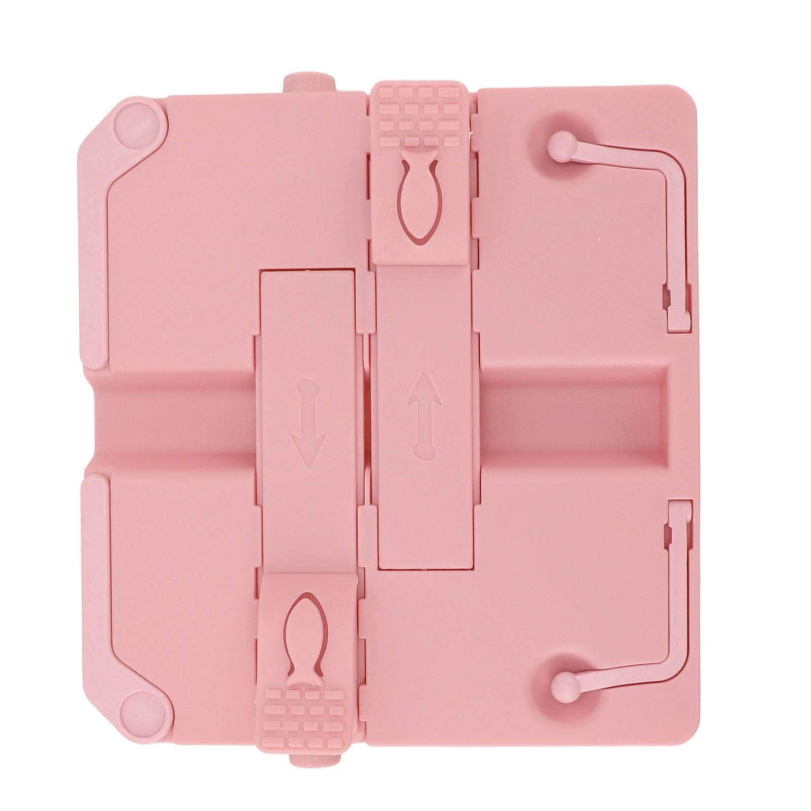 Reading Rack Foldable Portable Round Edges ABS Scratch Resistant Book Stand Holder for School Library Pink - Image 4