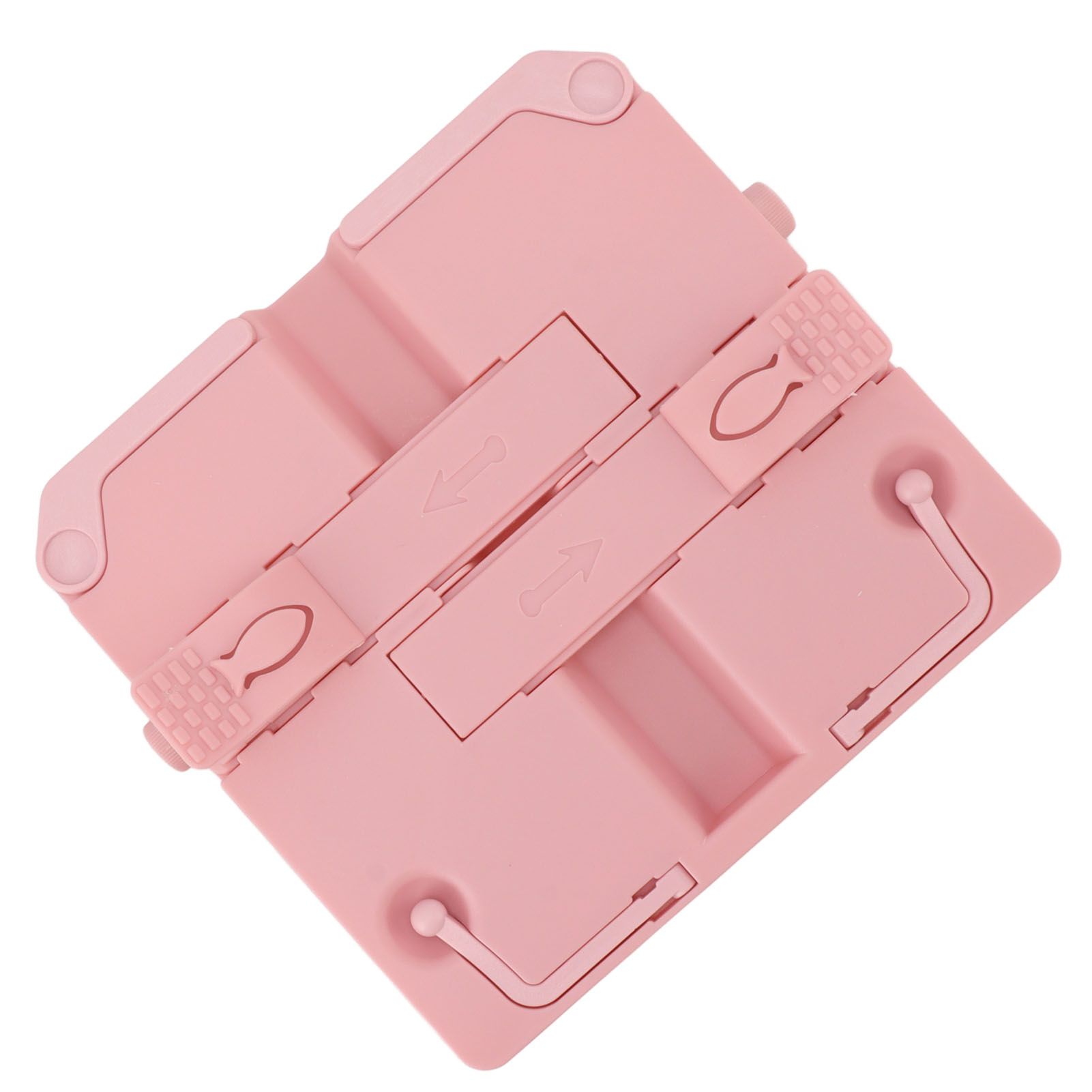 Reading Rack Foldable Portable Round Edges ABS Scratch Resistant Book Stand Holder for School Library Pink - Image 5