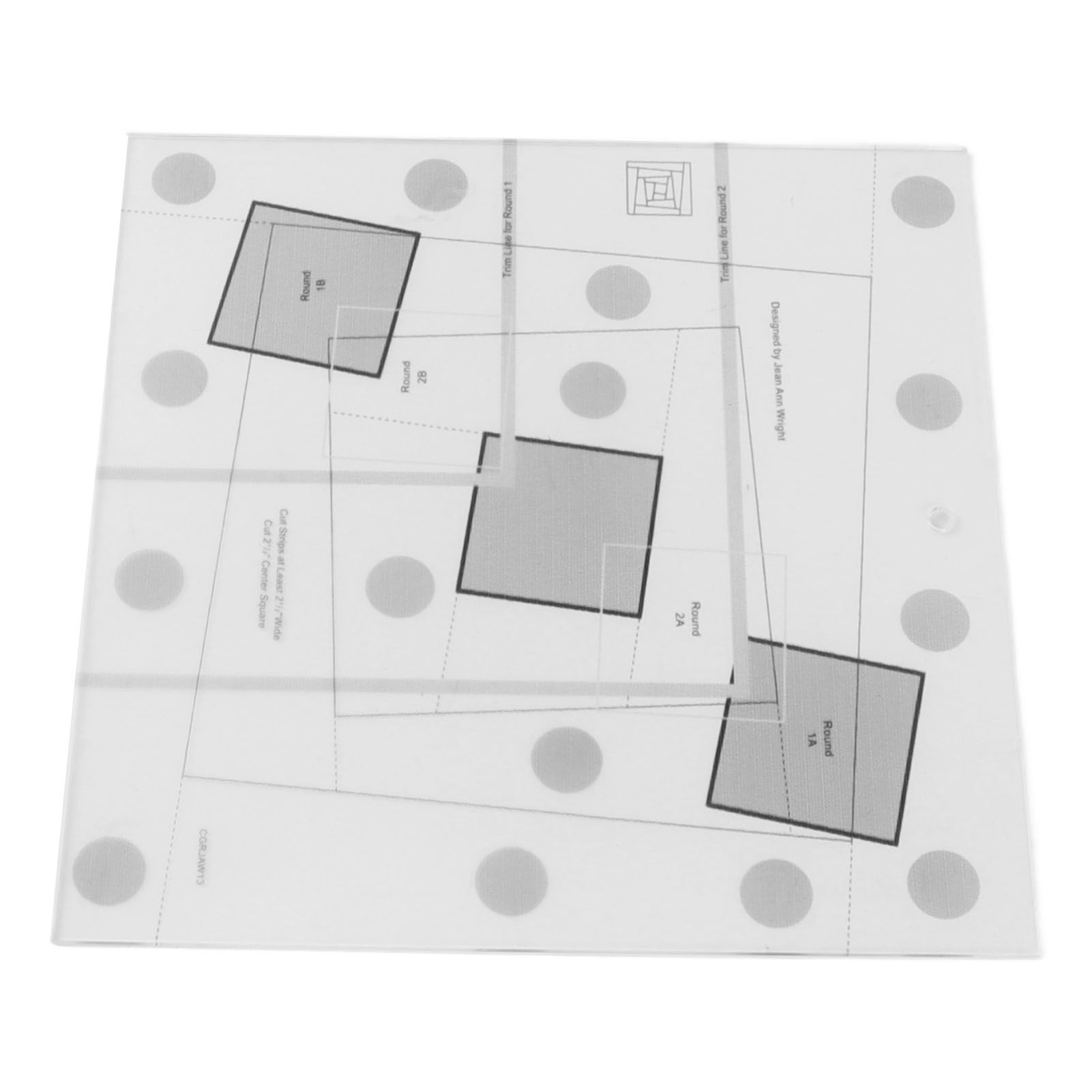 Log Cabin Quilt Ruler Transparent Acrylic Quilting Ruler Log Cabin Trim Tool - Image 2