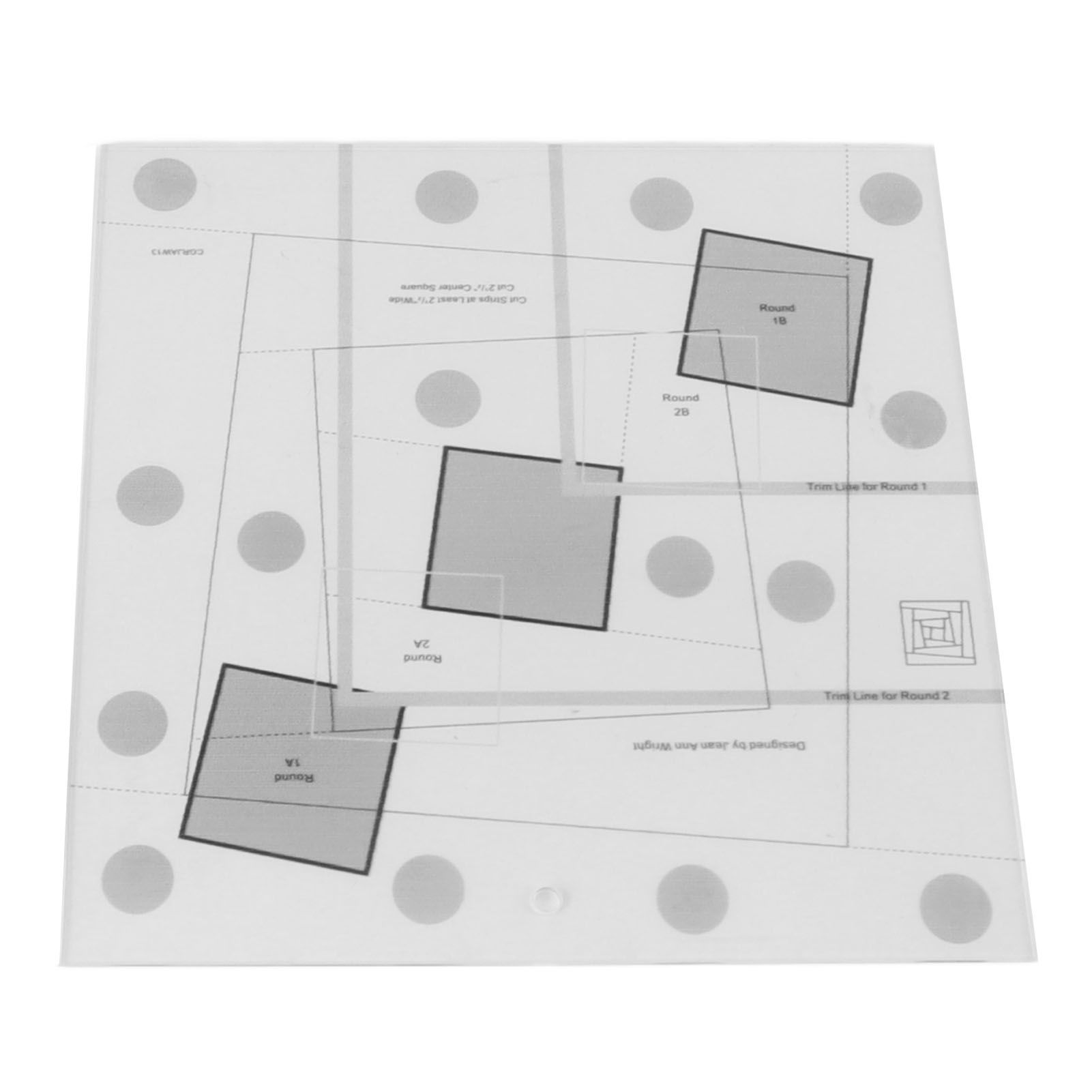 Log Cabin Quilt Ruler Transparent Acrylic Quilting Ruler Log Cabin Trim Tool - Image 3