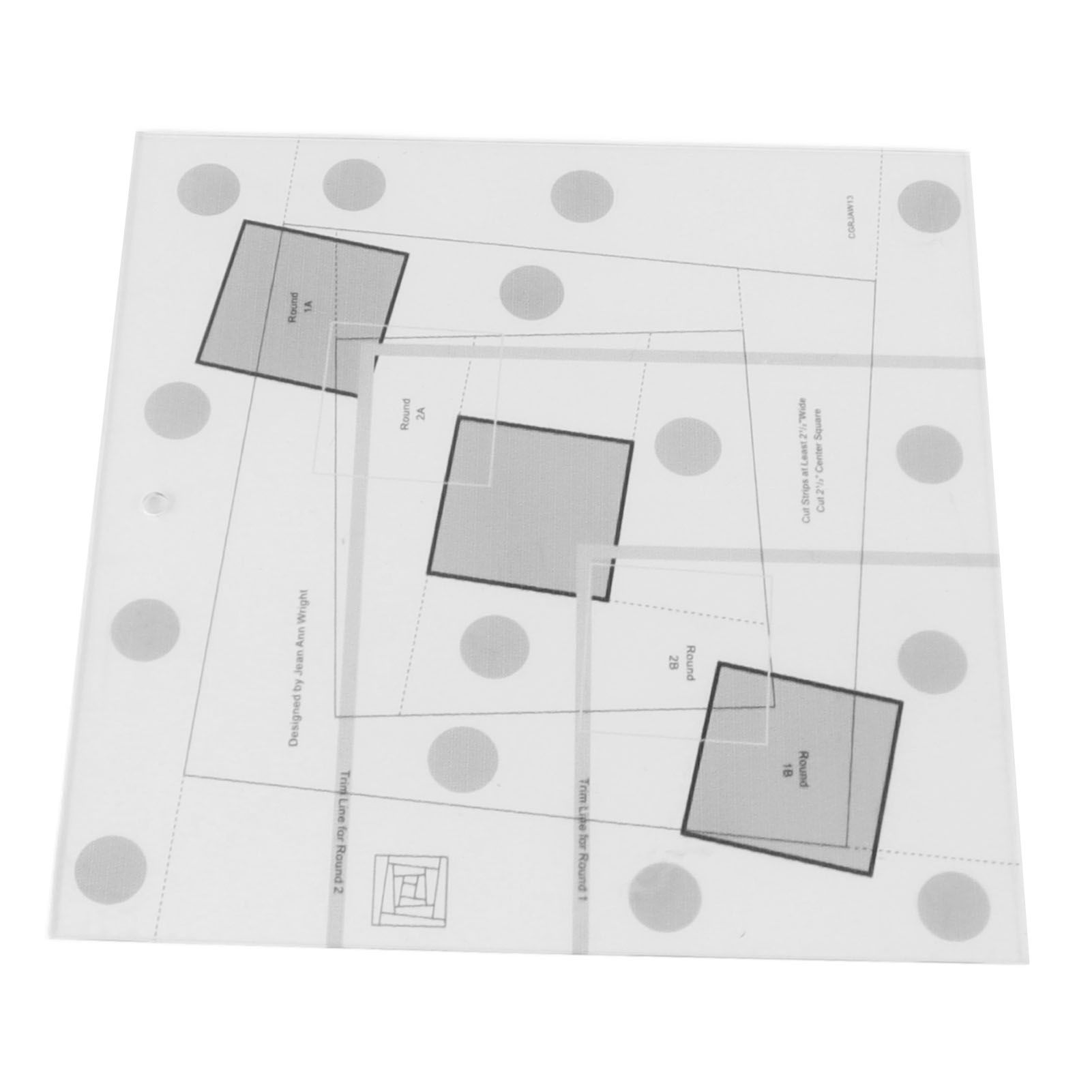 Log Cabin Quilt Ruler Transparent Acrylic Quilting Ruler Log Cabin Trim Tool - Image 4