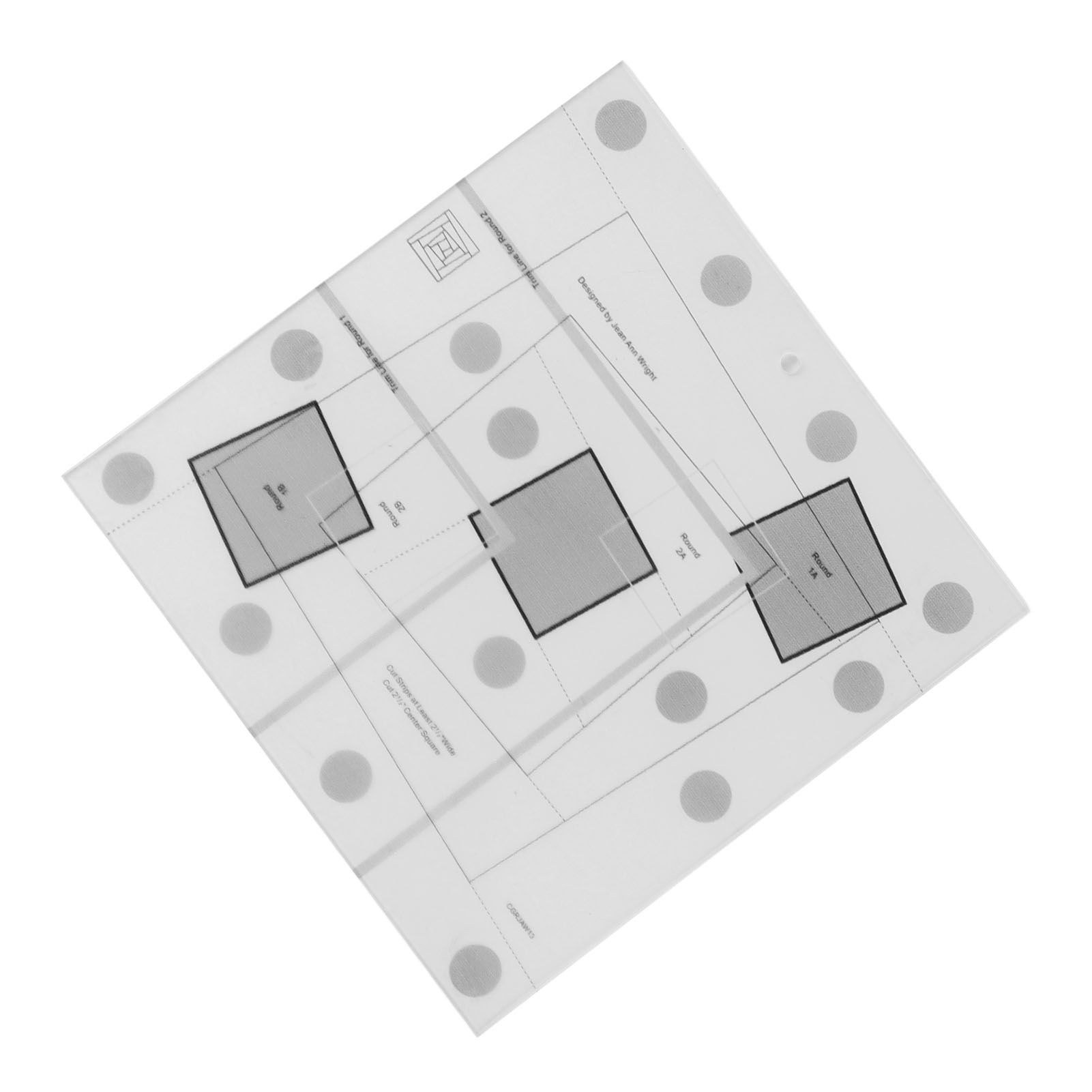Log Cabin Quilt Ruler Transparent Acrylic Quilting Ruler Log Cabin Trim Tool - Image 8